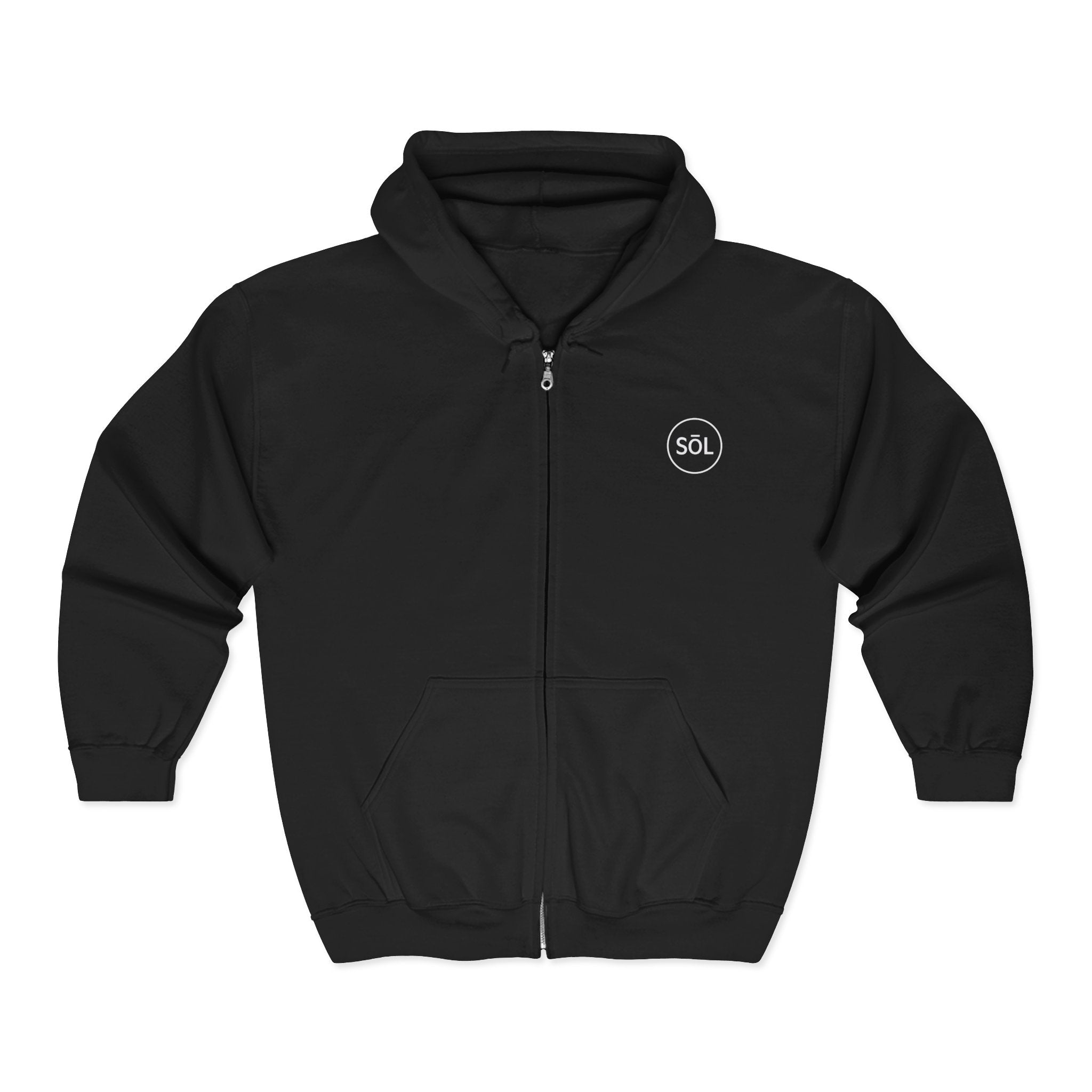 Sōl™ Clothing - Cozy Unisex Zip-Up Hoodie, Perfect Gift for Friends, Casual Wear, Birthday Presents, Stylish Layering, Everyday Comfort