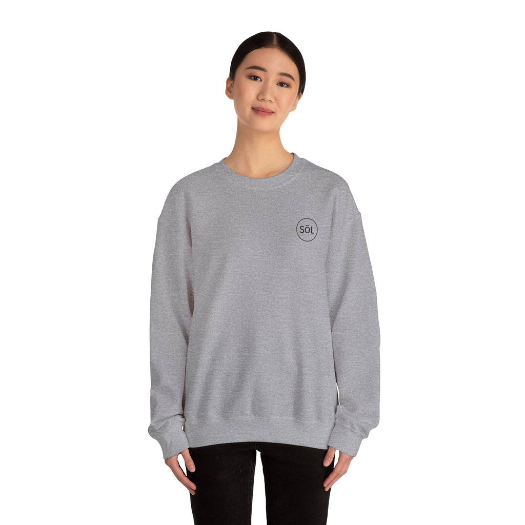 Sōl™ Clothing - Minimalist Crewneck Sweatshirt, Cozy Unisex Sweatshirt, Gift for Her, Casual Wear, Layering Essential, Comfortable Outfit