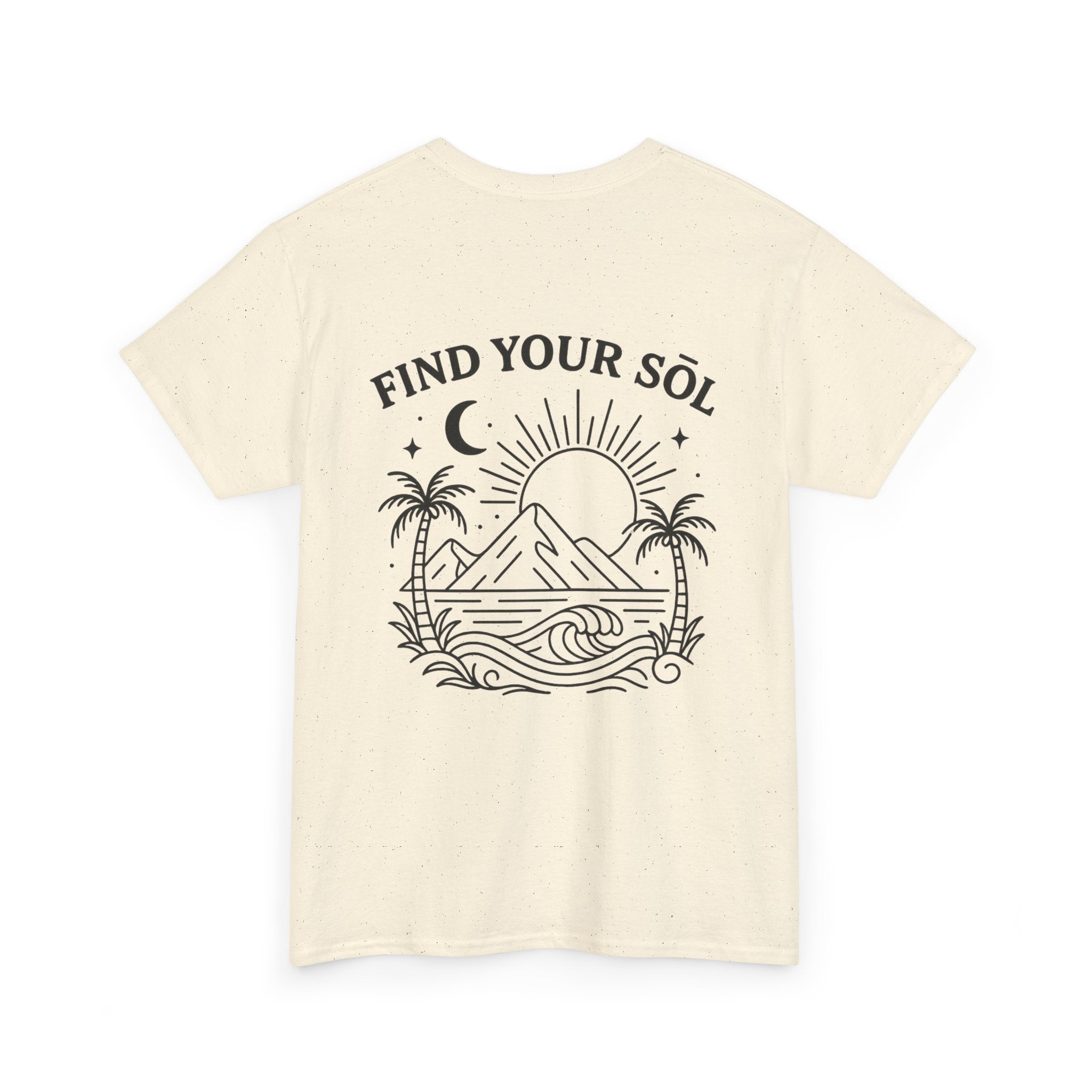 Sōl™ Clothing - Sunshine Vibes Unisex Heavy Cotton Tee - Find Your SŌL, Summer Gift, Nature Lover T-Shirt, Festival Wear, Graphic Tee, Plant Lover Apparel