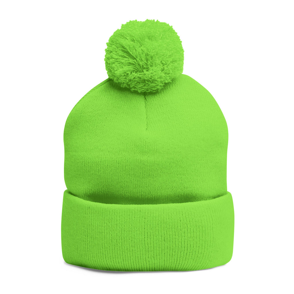 Sōl™ Clothing - Cozy Pom-Pom Knit Cap - Perfect for Winter Fashion, Ski Trips, Gift for Her, Embroidered Beanie, Casual Accessories