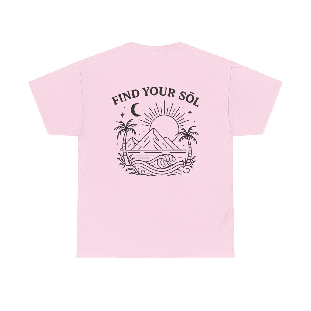 Sōl™ Clothing - Sunshine Vibes Unisex Heavy Cotton Tee - Find Your SŌL, Summer Gift, Nature Lover T-Shirt, Festival Wear, Graphic Tee, Plant Lover Apparel