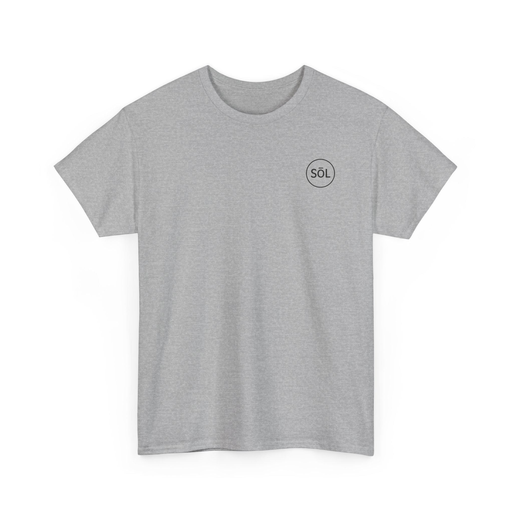 Sōl™ Clothing Unisex Heavy Cotton Minimal Tee - Casual Comfort Wear, Everyday Tee, Gift for Him/Her, Summer Basic, Stylish Layering Piece
