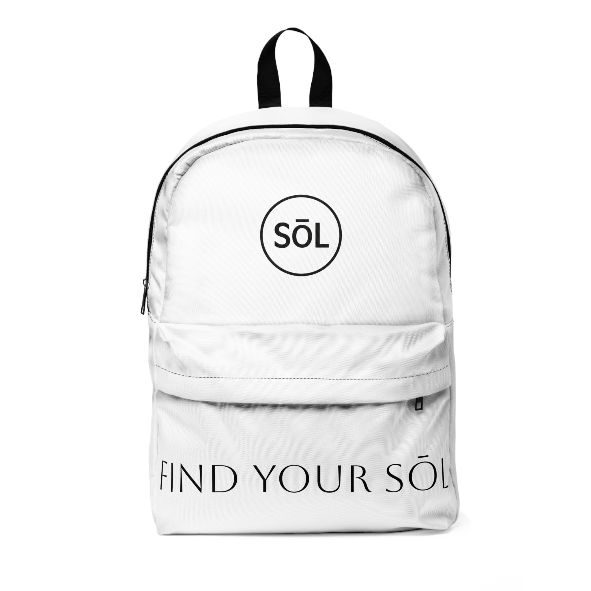 Sōl™ Clothing - Classic Backpack with Inspirational Quote - Find Your SŌL, Adventure Gear, Student Bag, Travel Essentials, Gift for Wanderlust