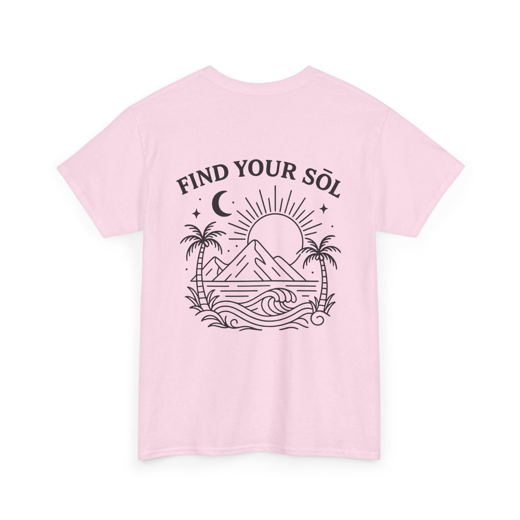 Sōl™ Clothing - Sunshine Vibes Unisex Heavy Cotton Tee - Find Your SŌL, Summer Gift, Nature Lover T-Shirt, Festival Wear, Graphic Tee, Plant Lover Apparel