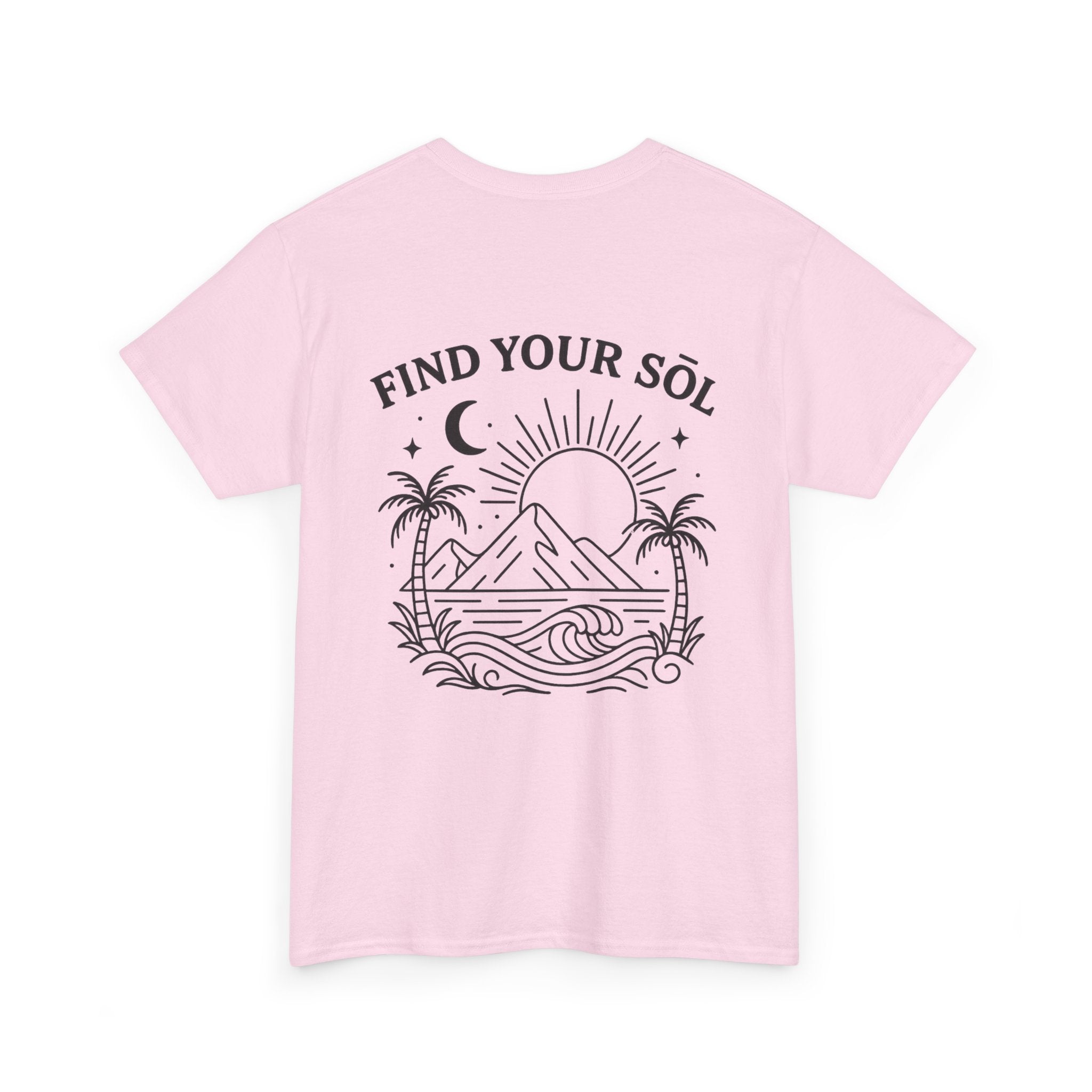 Sōl™ Clothing - Sunshine Vibes Unisex Heavy Cotton Tee - Find Your SŌL, Summer Gift, Nature Lover T-Shirt, Festival Wear, Graphic Tee, Plant Lover Apparel