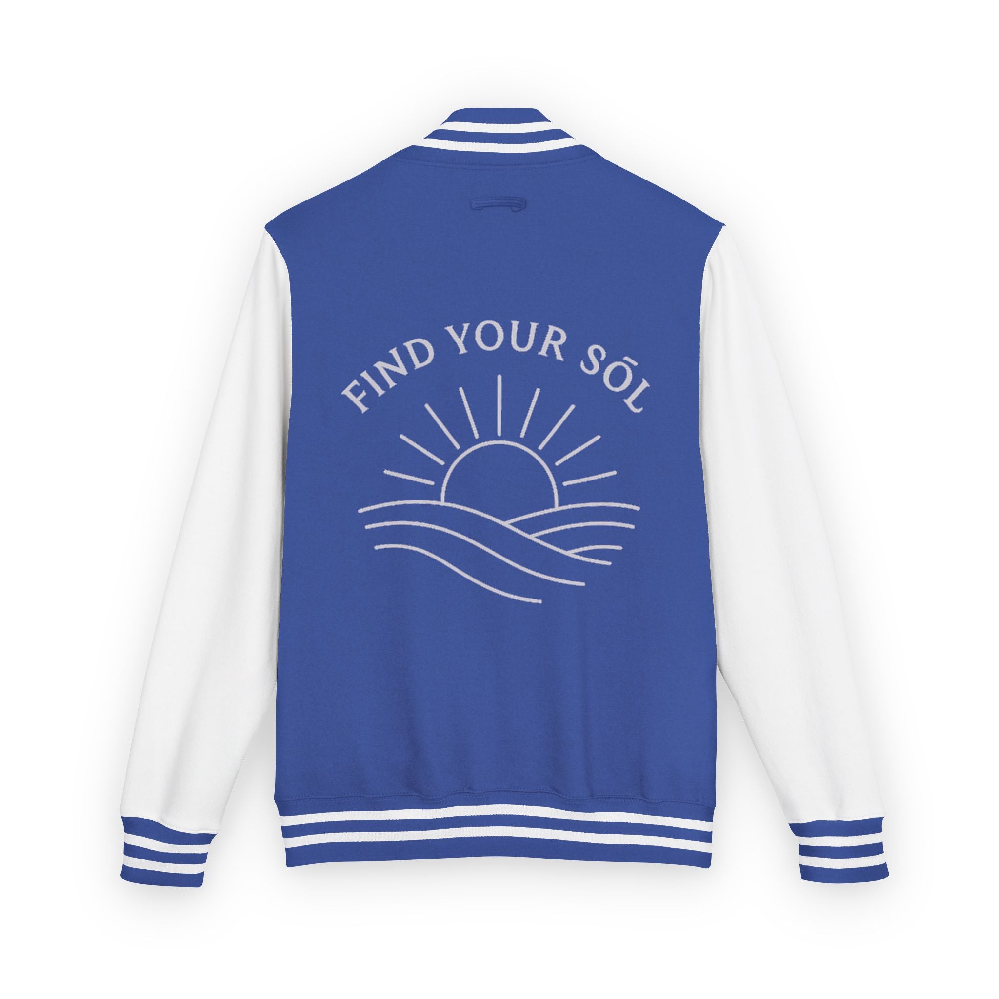 Sōl™ Clothing - Unisex Heavyweight Letterman Jacket - Find Your Sól, Personalized Gift, College Apparel, Retro Style, Casual Outerwear