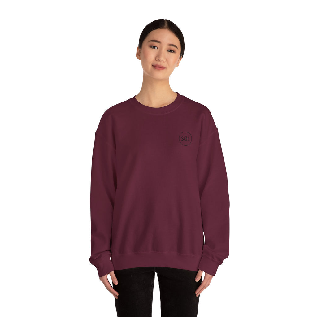 Sōl™ Clothing - Minimalist Crewneck Sweatshirt, Cozy Unisex Sweatshirt, Gift for Her, Casual Wear, Layering Essential, Comfortable Outfit