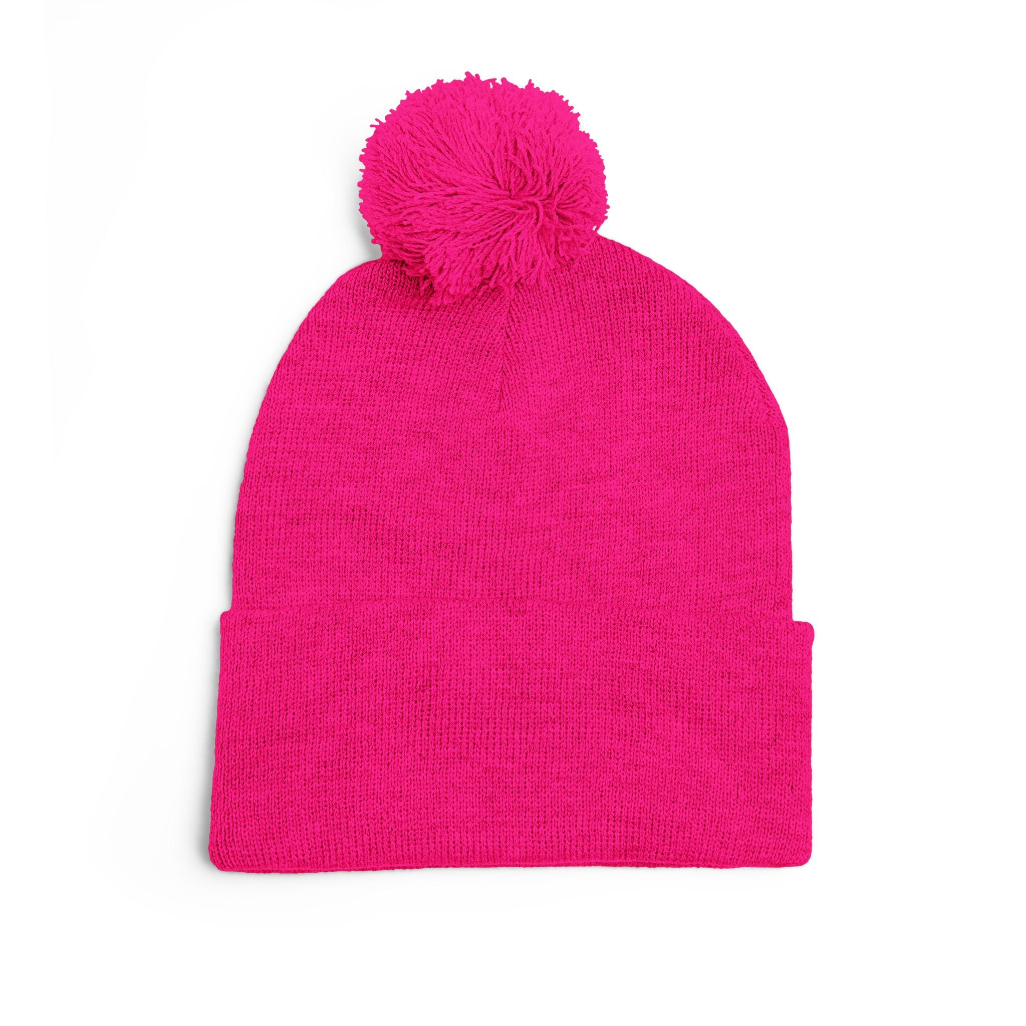 Sōl™ Clothing - Cozy Pom-Pom Knit Cap - Perfect for Winter Fashion, Ski Trips, Gift for Her, Embroidered Beanie, Casual Accessories