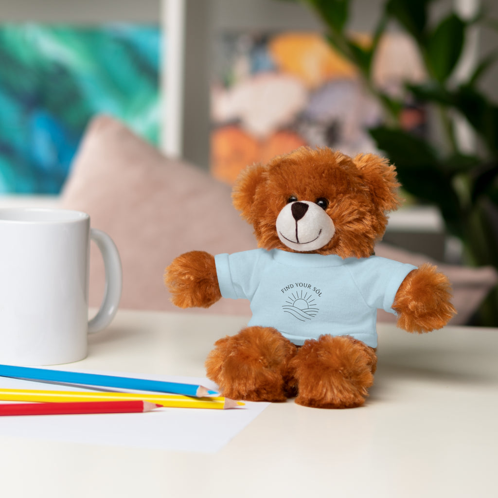 Sōl™ Clothing - Stuffed Animal T-Shirt Buddy, Cute Plush Toy, Personalized Gift, Kids' Birthday Present, Beary Sweet Comfort