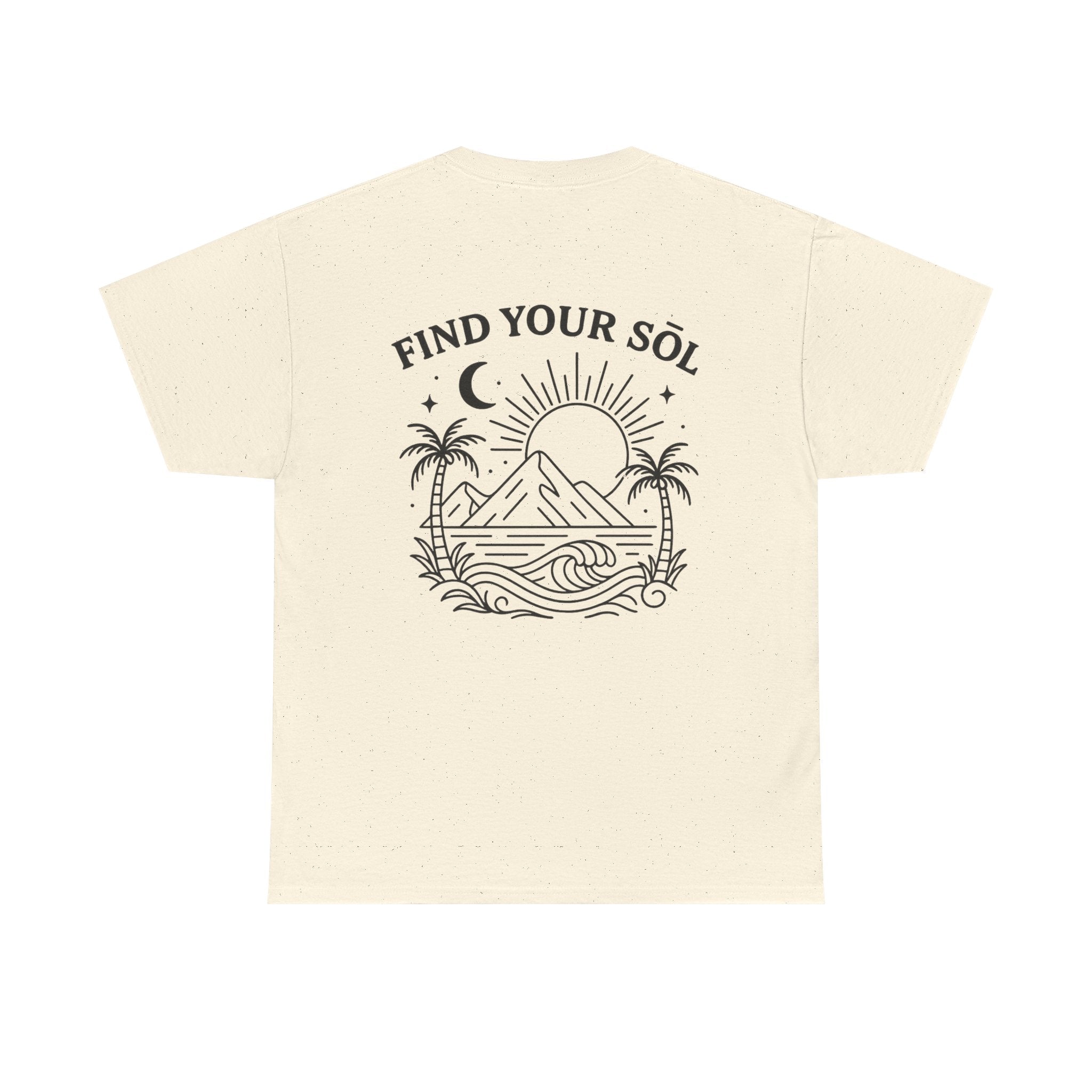 Sōl™ Clothing - Sunshine Vibes Unisex Heavy Cotton Tee - Find Your SŌL, Summer Gift, Nature Lover T-Shirt, Festival Wear, Graphic Tee, Plant Lover Apparel