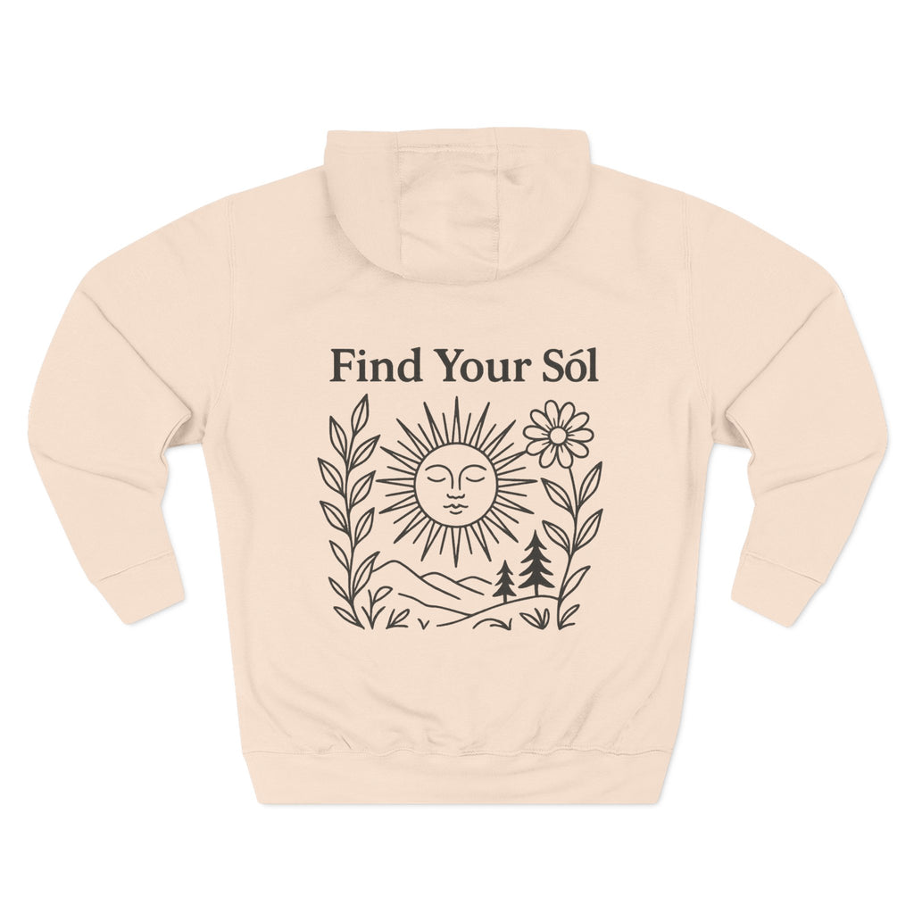 Sōl™ Clothing - Sunshine Inspired Fleece Hoodie - Find Your Sól, Cozy Sweatshirt, Nature Lover Gift, Warm Layer for Outdoor Adventures, Casual Stylish [...]
