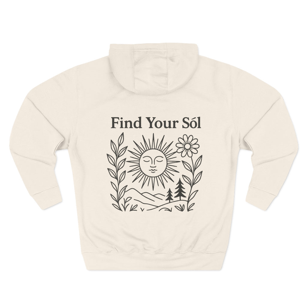Sōl™ Clothing - Sunshine Inspired Fleece Hoodie - Find Your Sól, Cozy Sweatshirt, Nature Lover Gift, Warm Layer for Outdoor Adventures, Casual Stylish [...]