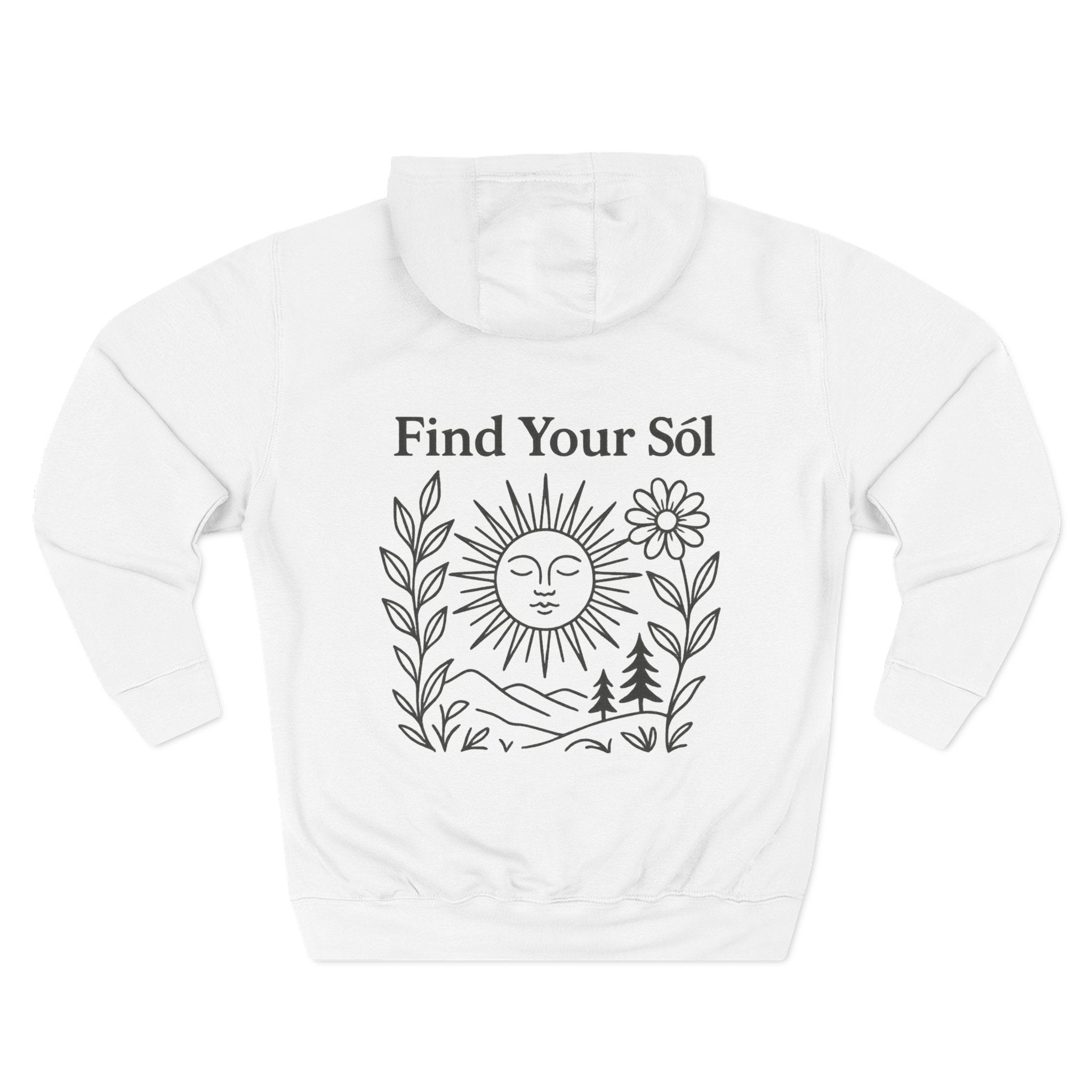 Sōl™ Clothing - Sunshine Inspired Fleece Hoodie - Find Your Sól, Cozy Sweatshirt, Nature Lover Gift, Warm Layer for Outdoor Adventures, Casual Stylish [...]