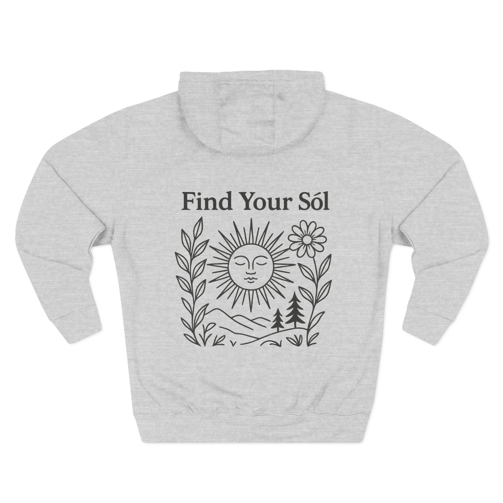 Sōl™ Clothing - Sunshine Inspired Fleece Hoodie - Find Your Sól, Cozy Sweatshirt, Nature Lover Gift, Warm Layer for Outdoor Adventures, Casual Stylish [...]