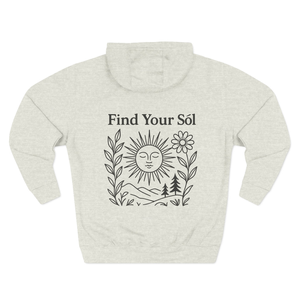 Sōl™ Clothing - Sunshine Inspired Fleece Hoodie - Find Your Sól, Cozy Sweatshirt, Nature Lover Gift, Warm Layer for Outdoor Adventures, Casual Stylish [...]