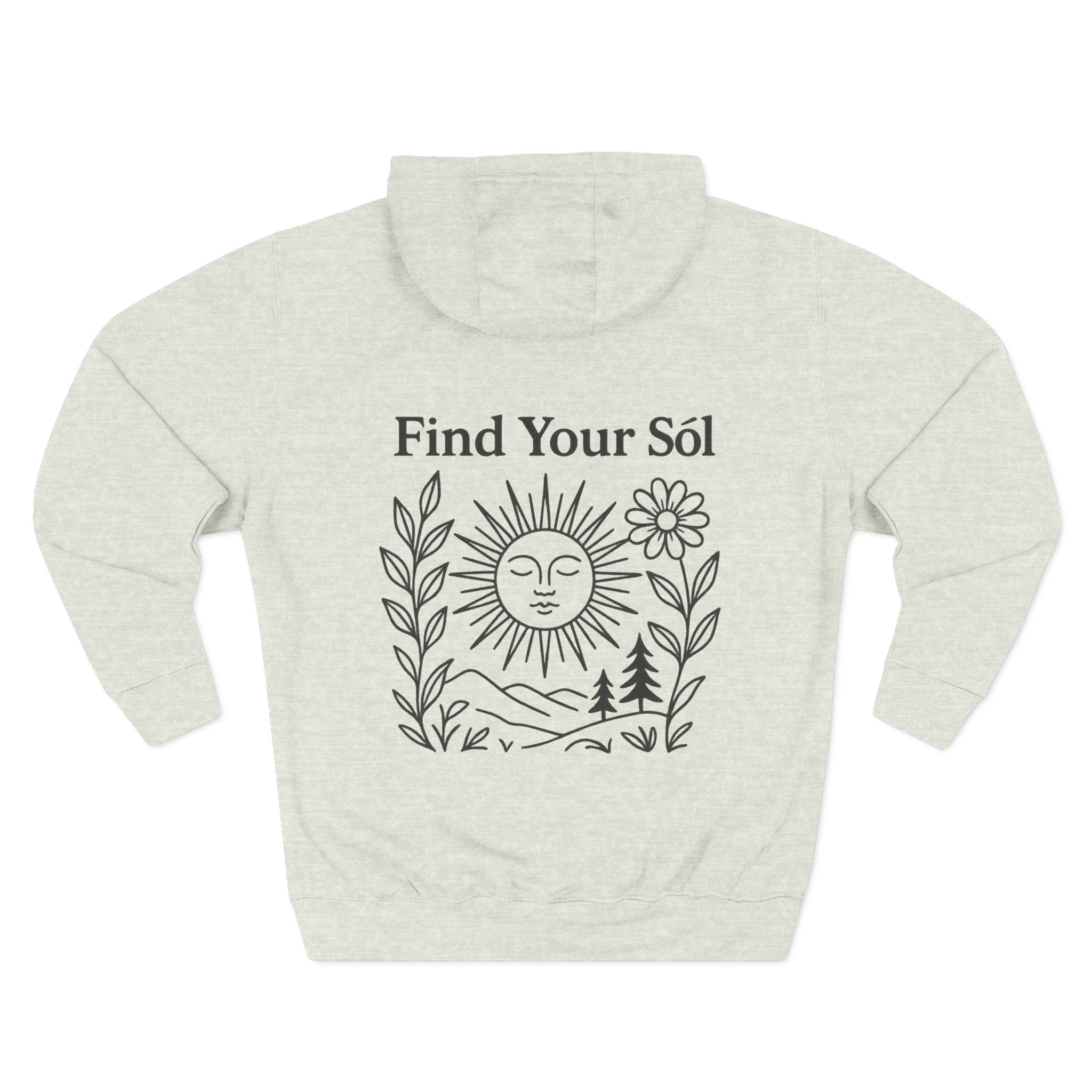 Sōl™ Clothing - Sunshine Inspired Fleece Hoodie - Find Your Sól, Cozy Sweatshirt, Nature Lover Gift, Warm Layer for Outdoor Adventures, Casual Stylish [...]