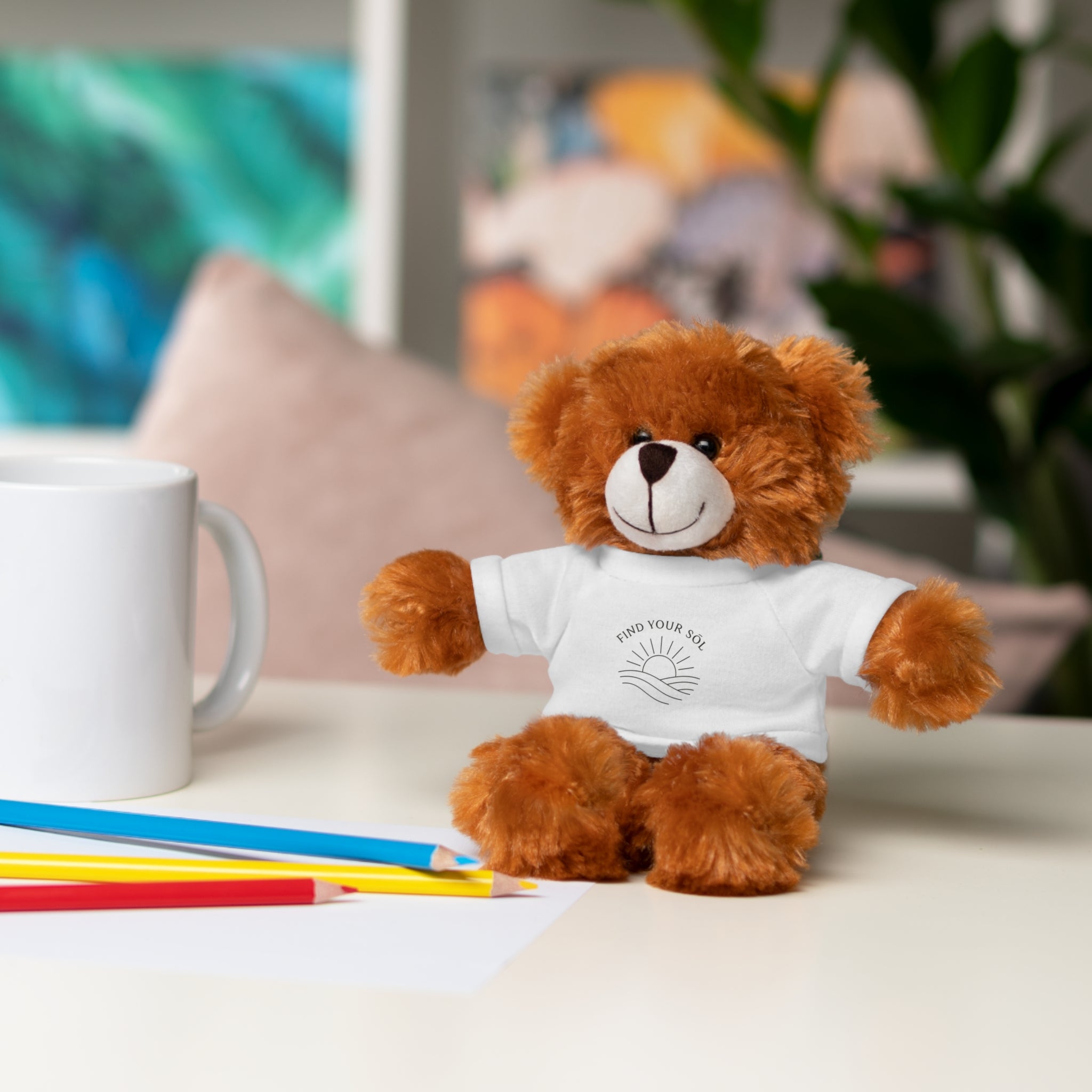 Sōl™ Clothing - Stuffed Animal T-Shirt Buddy, Cute Plush Toy, Personalized Gift, Kids' Birthday Present, Beary Sweet Comfort