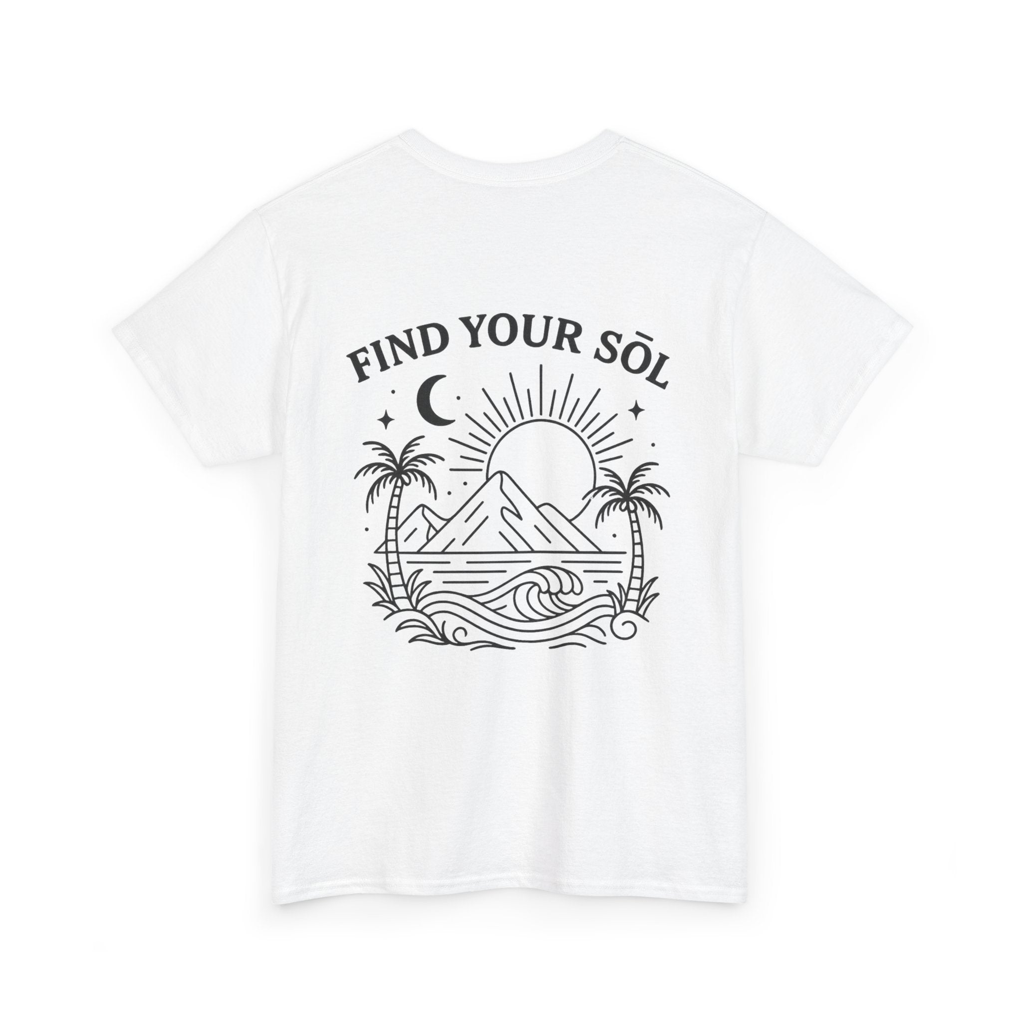 Sōl™ Clothing - Sunshine Vibes Unisex Heavy Cotton Tee - Find Your SŌL, Summer Gift, Nature Lover T-Shirt, Festival Wear, Graphic Tee, Plant Lover Apparel