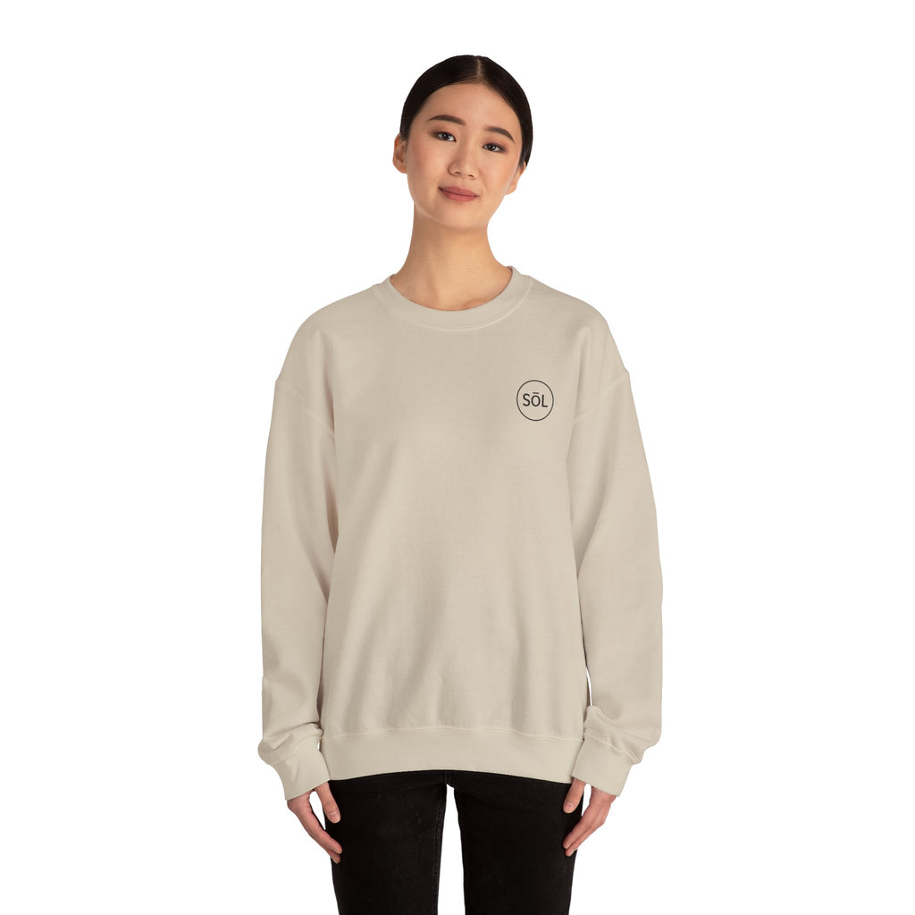 Sōl™ Clothing - Minimalist Crewneck Sweatshirt, Cozy Unisex Sweatshirt, Gift for Her, Casual Wear, Layering Essential, Comfortable Outfit