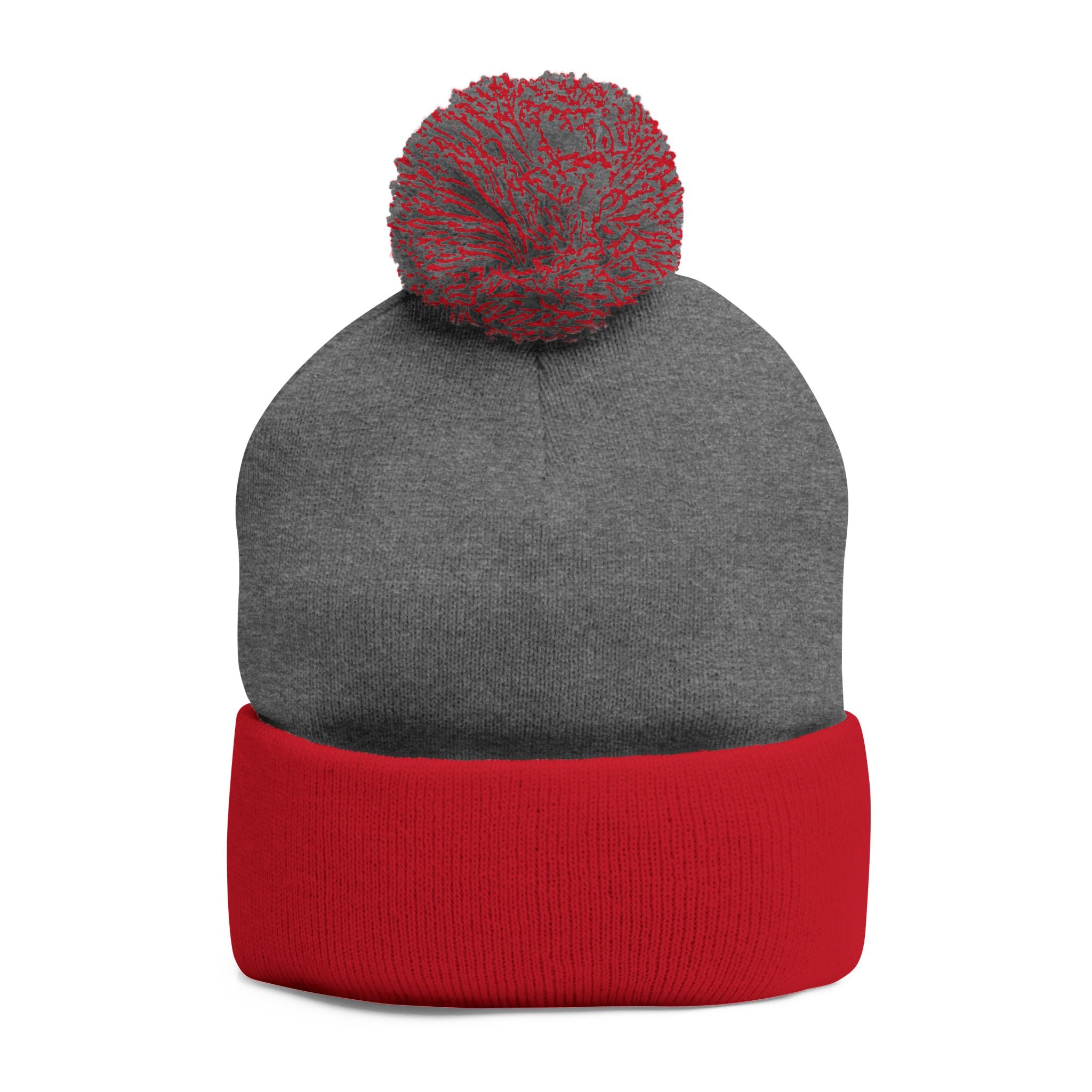 Sōl™ Clothing - Cozy Pom-Pom Knit Cap - Perfect for Winter Fashion, Ski Trips, Gift for Her, Embroidered Beanie, Casual Accessories