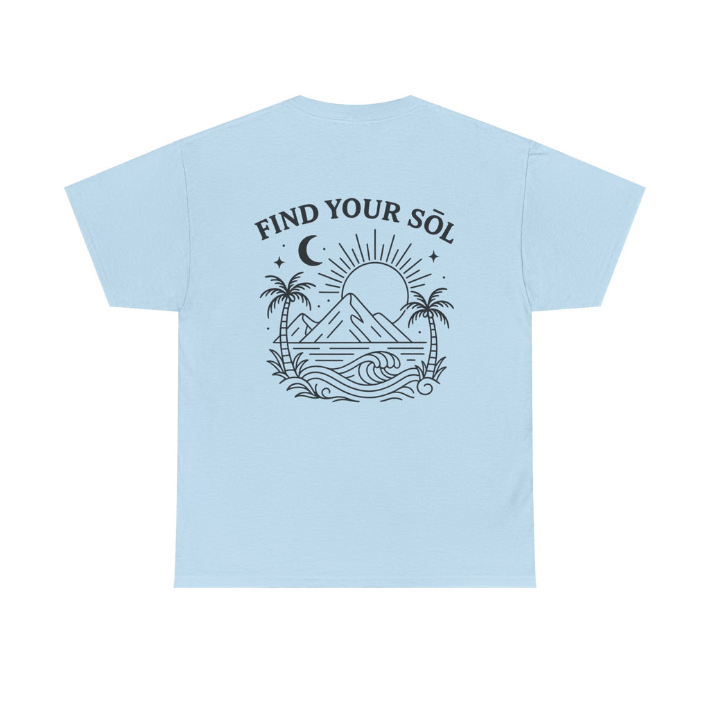 Sōl™ Clothing - Find Your SŌL Unisex Heavy Cotton Tee - Relaxed Fit, Comfortable Outfit, Gift for Friends, Summer Fashion, Inspirational Wear