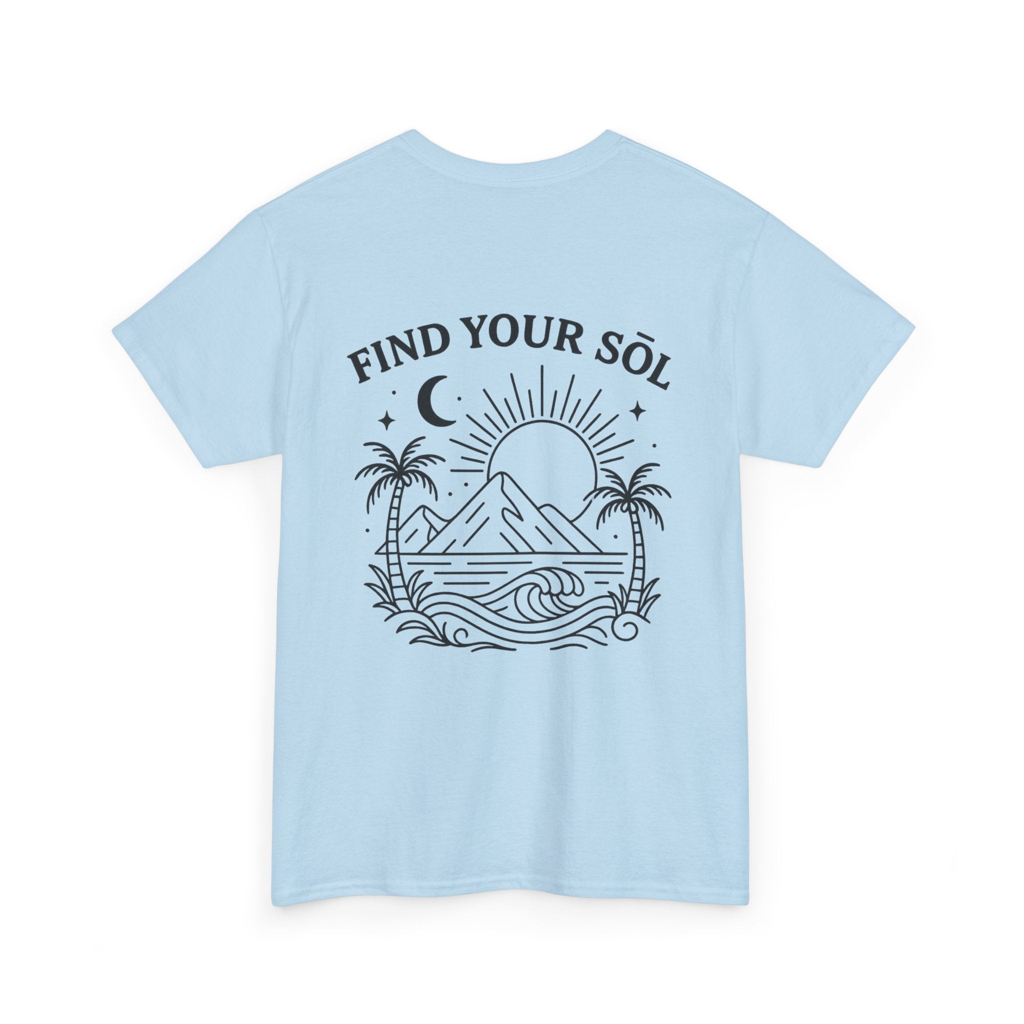 Sōl™ Clothing - Sunshine Vibes Unisex Heavy Cotton Tee - Find Your SŌL, Summer Gift, Nature Lover T-Shirt, Festival Wear, Graphic Tee, Plant Lover Apparel