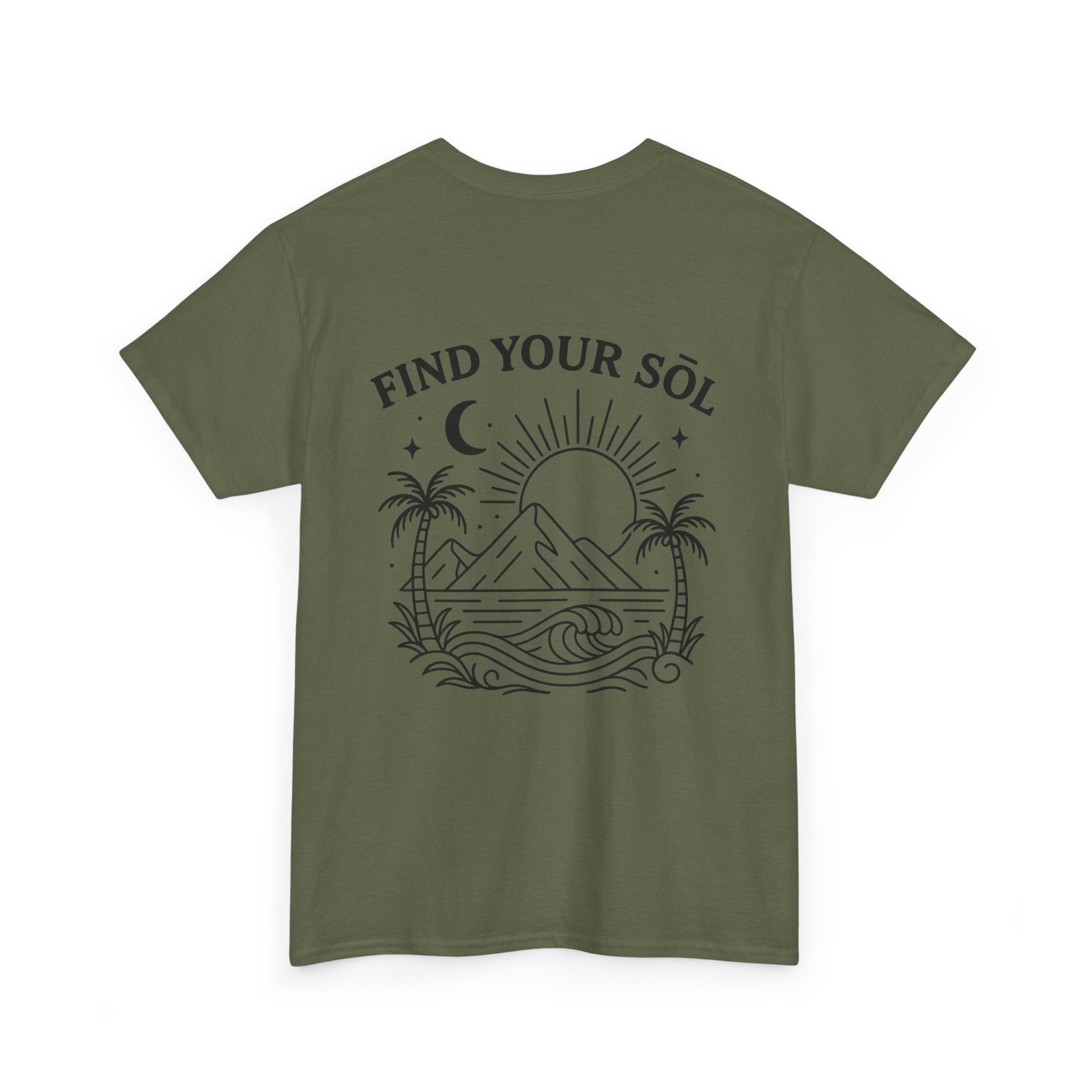 Sōl™ Clothing - Find Your SŌL Unisex Heavy Cotton Tee - Relaxed Fit, Comfortable Outfit, Gift for Friends, Summer Fashion, Inspirational Wear