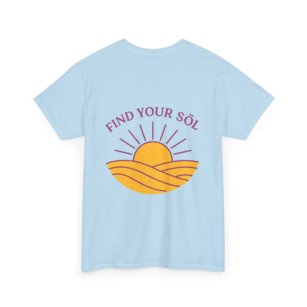 Sōl™ Clothing - Find Your SŌL Unisex Heavy Cotton Tee - Relaxed Fit, Comfortable Outfit, Gift for Friends, Summer Fashion, Inspirational Wear