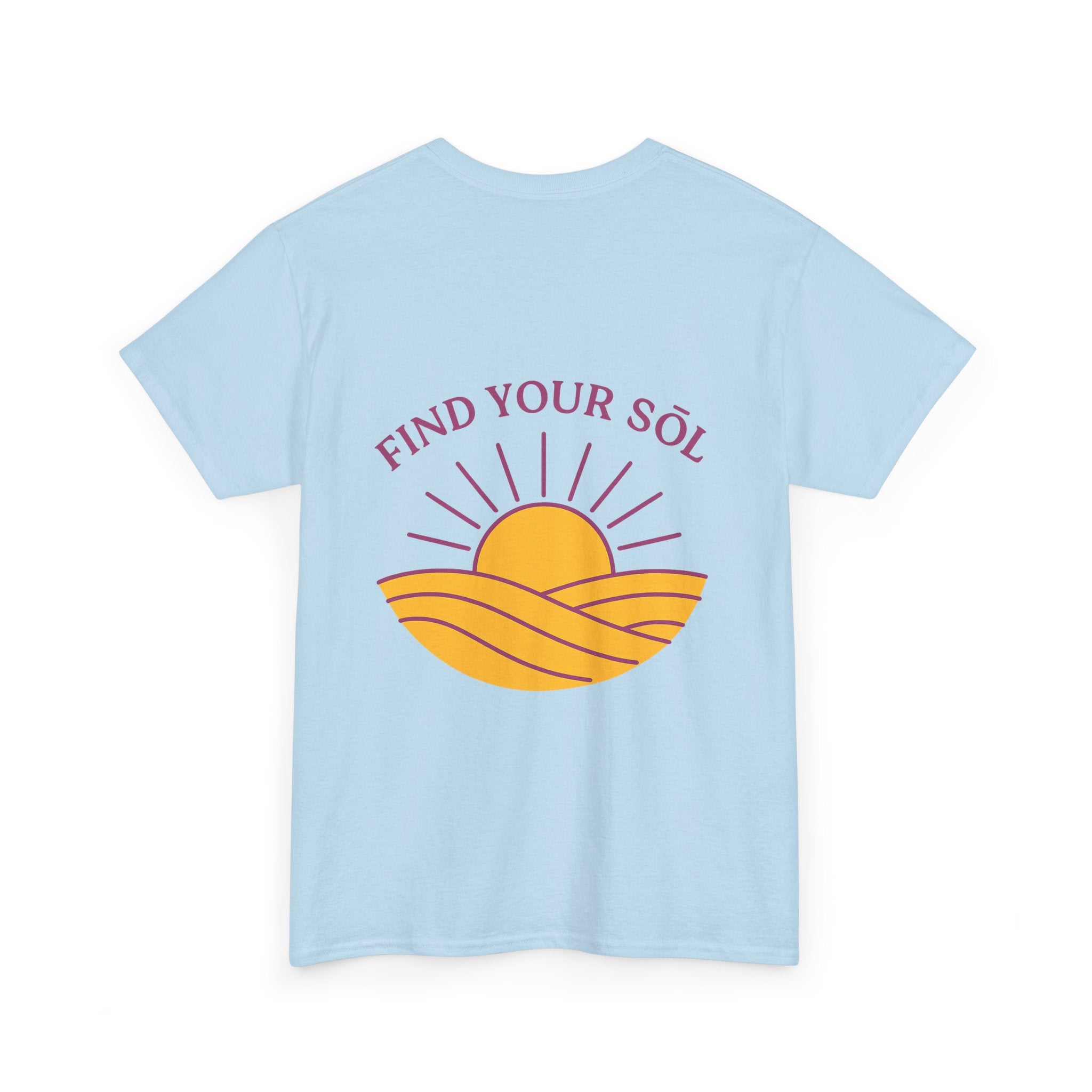 Sōl™ Clothing - Find Your SŌL Unisex Heavy Cotton Tee - Relaxed Fit, Comfortable Outfit, Gift for Friends, Summer Fashion, Inspirational Wear