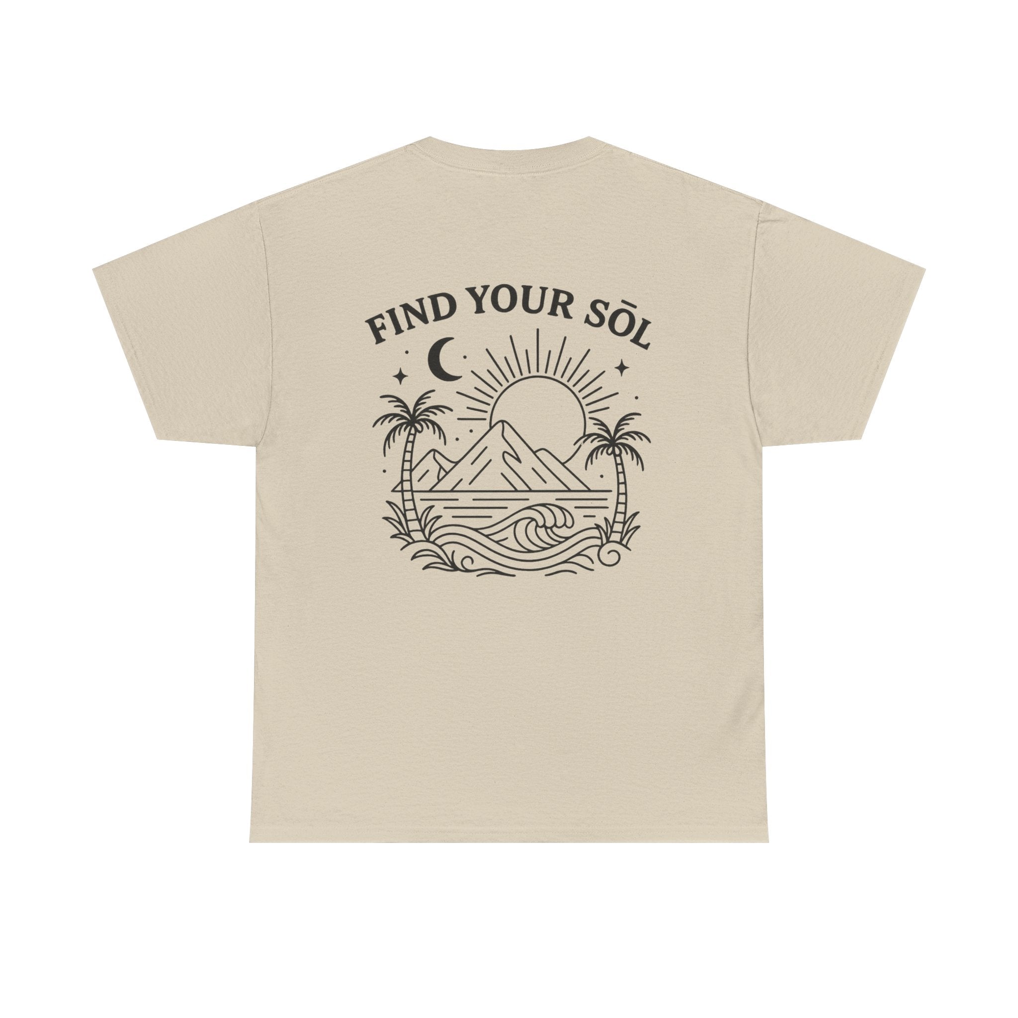 Sōl™ Clothing - Find Your SŌL Unisex Heavy Cotton Tee - Relaxed Fit, Comfortable Outfit, Gift for Friends, Summer Fashion, Inspirational Wear