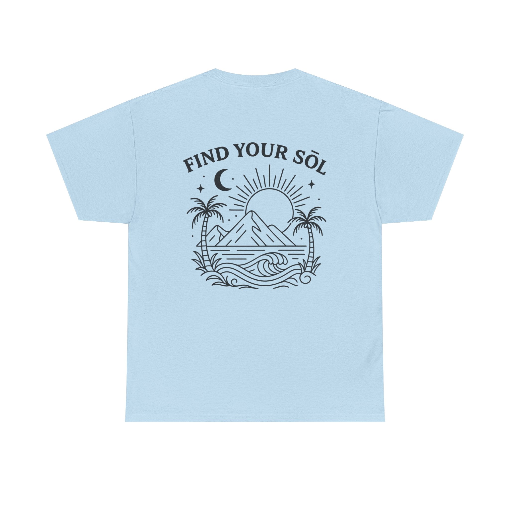 Sōl™ Clothing - Sunshine Vibes Unisex Heavy Cotton Tee - Find Your SŌL, Summer Gift, Nature Lover T-Shirt, Festival Wear, Graphic Tee, Plant Lover Apparel