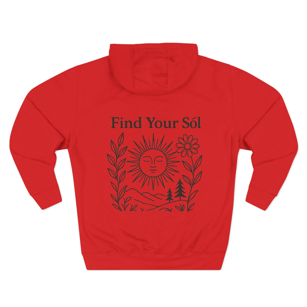 Sōl™ Clothing - Sunshine Inspired Fleece Hoodie - Find Your Sól, Cozy Sweatshirt, Nature Lover Gift, Warm Layer for Outdoor Adventures, Casual Stylish [...]