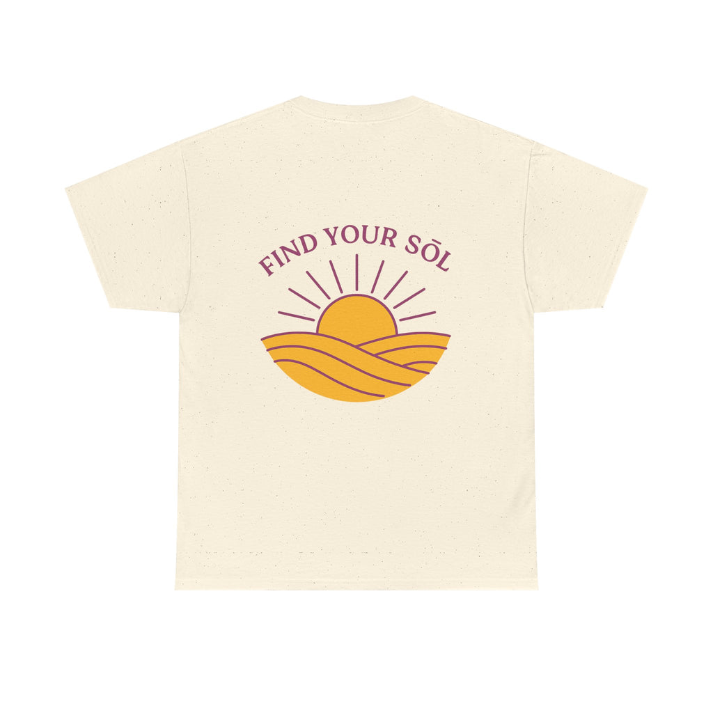 Sōl™ Clothing - Find Your SŌL Unisex Heavy Cotton Tee - Relaxed Fit, Comfortable Outfit, Gift for Friends, Summer Fashion, Inspirational Wear