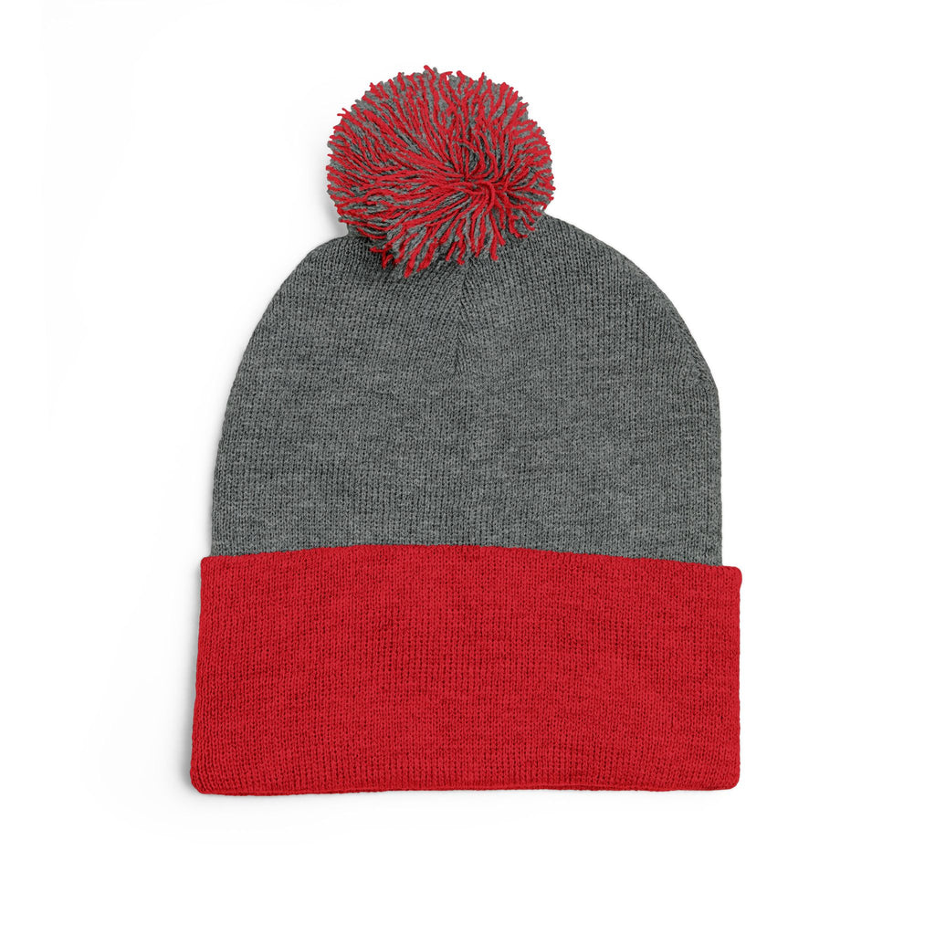 Sōl™ Clothing - Cozy Pom-Pom Knit Cap - Perfect for Winter Fashion, Ski Trips, Gift for Her, Embroidered Beanie, Casual Accessories