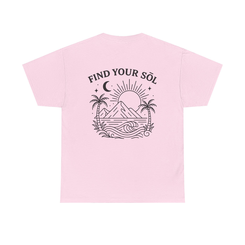 Sōl™ Clothing - Find Your SŌL Unisex Heavy Cotton Tee - Relaxed Fit, Comfortable Outfit, Gift for Friends, Summer Fashion, Inspirational Wear
