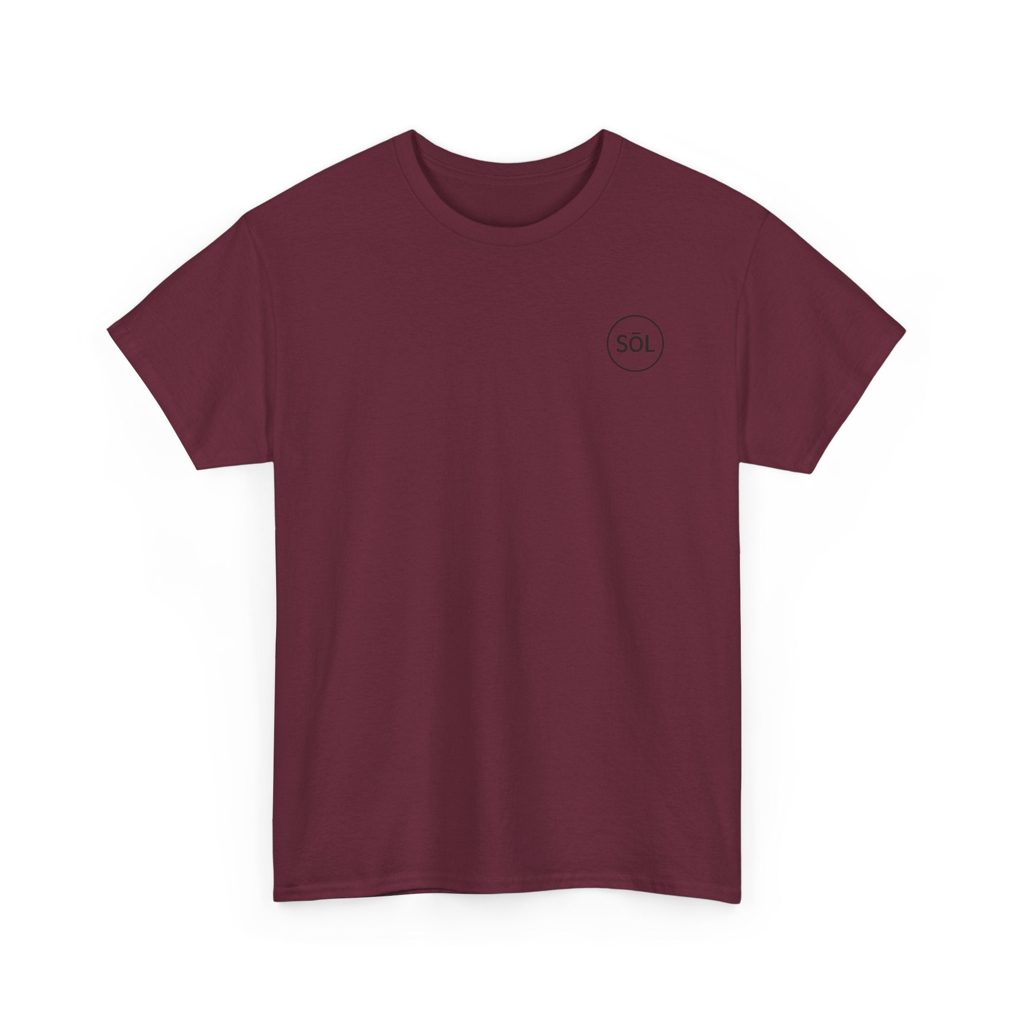 Sōl™ Clothing Unisex Heavy Cotton Minimal Tee - Casual Comfort Wear, Everyday Tee, Gift for Him/Her, Summer Basic, Stylish Layering Piece