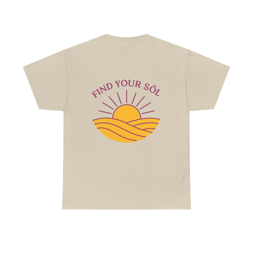 Sōl™ Clothing - Find Your SŌL Unisex Heavy Cotton Tee - Relaxed Fit, Comfortable Outfit, Gift for Friends, Summer Fashion, Inspirational Wear