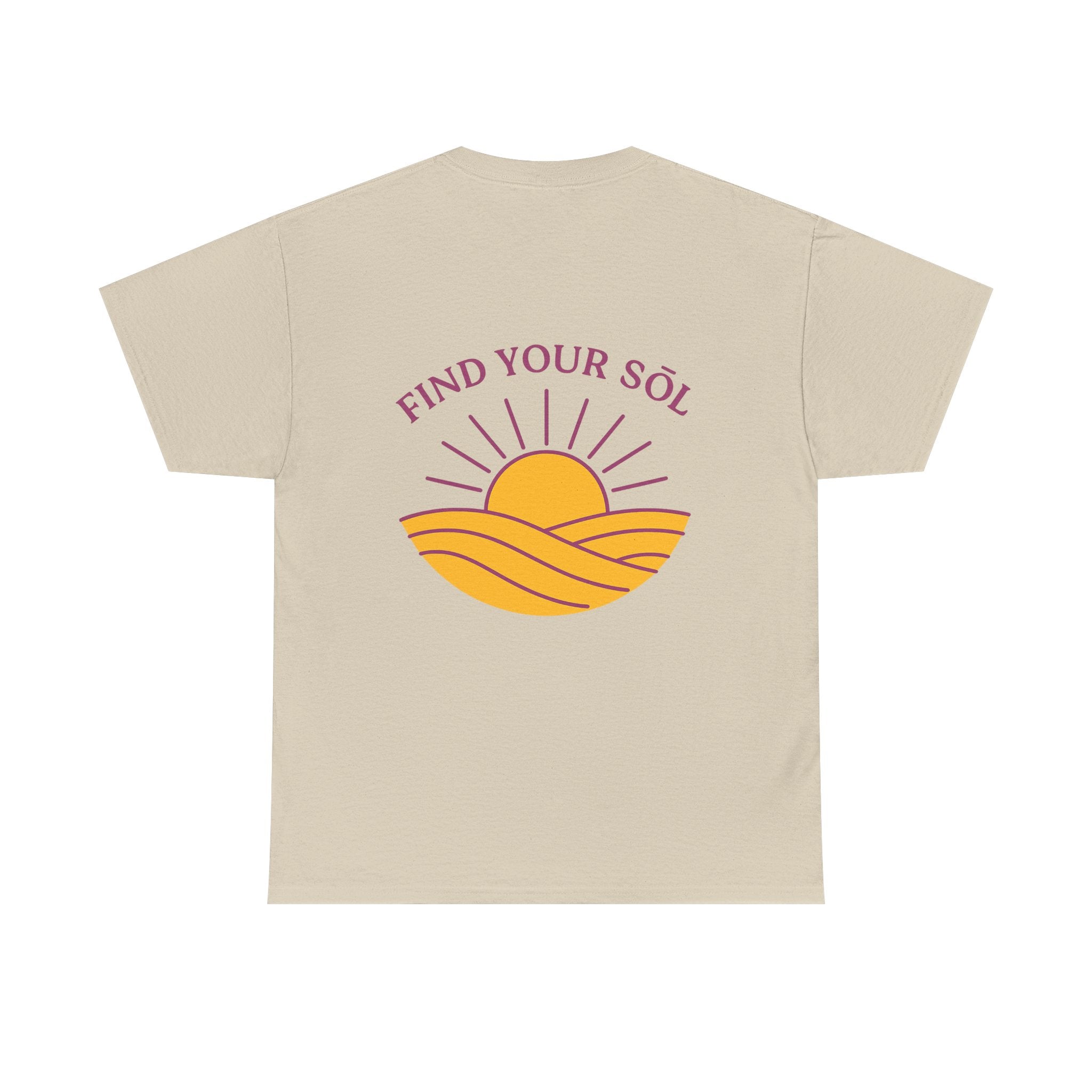 Sōl™ Clothing - Find Your SŌL Unisex Heavy Cotton Tee - Relaxed Fit, Comfortable Outfit, Gift for Friends, Summer Fashion, Inspirational Wear