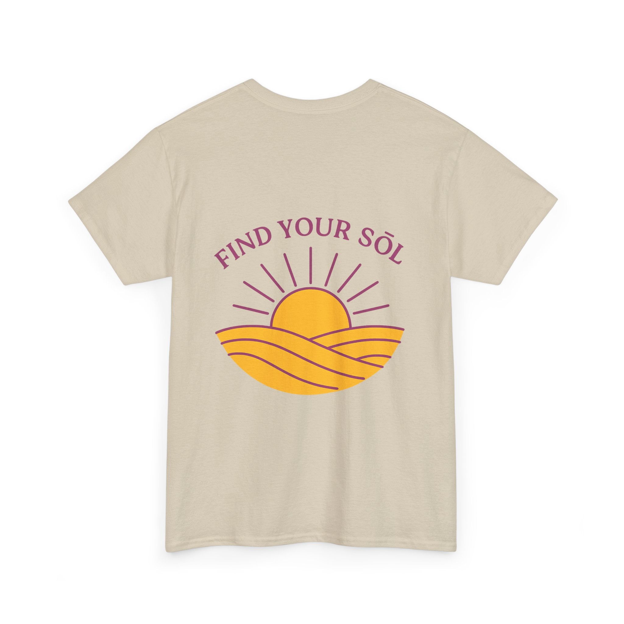Sōl™ Clothing - Find Your SŌL Unisex Heavy Cotton Tee - Relaxed Fit, Comfortable Outfit, Gift for Friends, Summer Fashion, Inspirational Wear