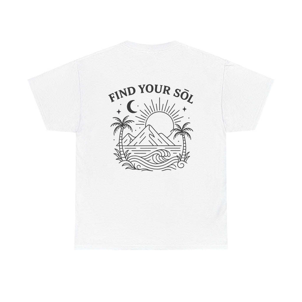 Sōl™ Clothing - Sunshine Vibes Unisex Heavy Cotton Tee - Find Your SŌL, Summer Gift, Nature Lover T-Shirt, Festival Wear, Graphic Tee, Plant Lover Apparel