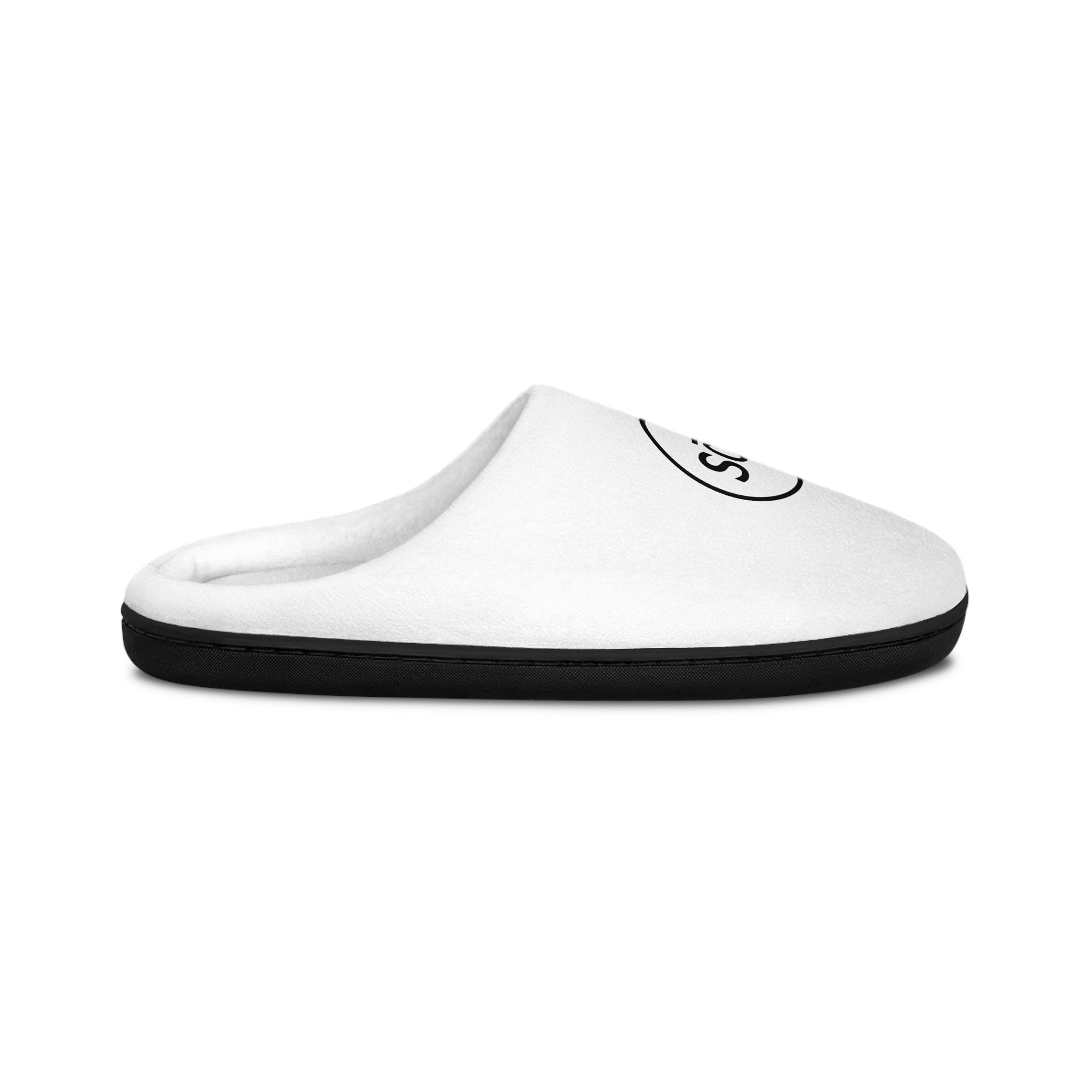Sōl™ Clothing - Cozy Men's Indoor Slippers with Circular Logo Design, Comfortable Home Footwear, Perfect for Relaxation, Casual Lounging, Gift for Him