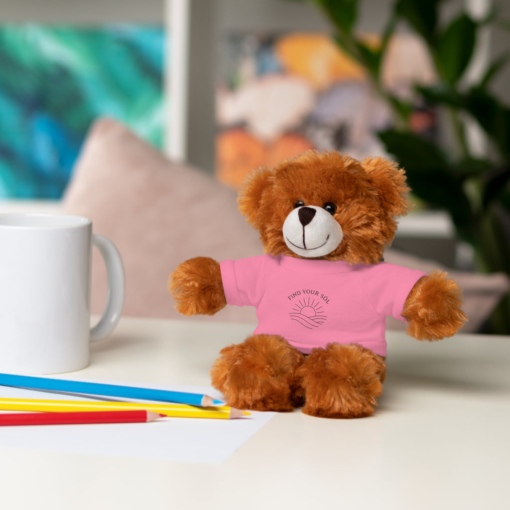 Sōl™ Clothing - Stuffed Animal T-Shirt Buddy, Cute Plush Toy, Personalized Gift, Kids' Birthday Present, Beary Sweet Comfort