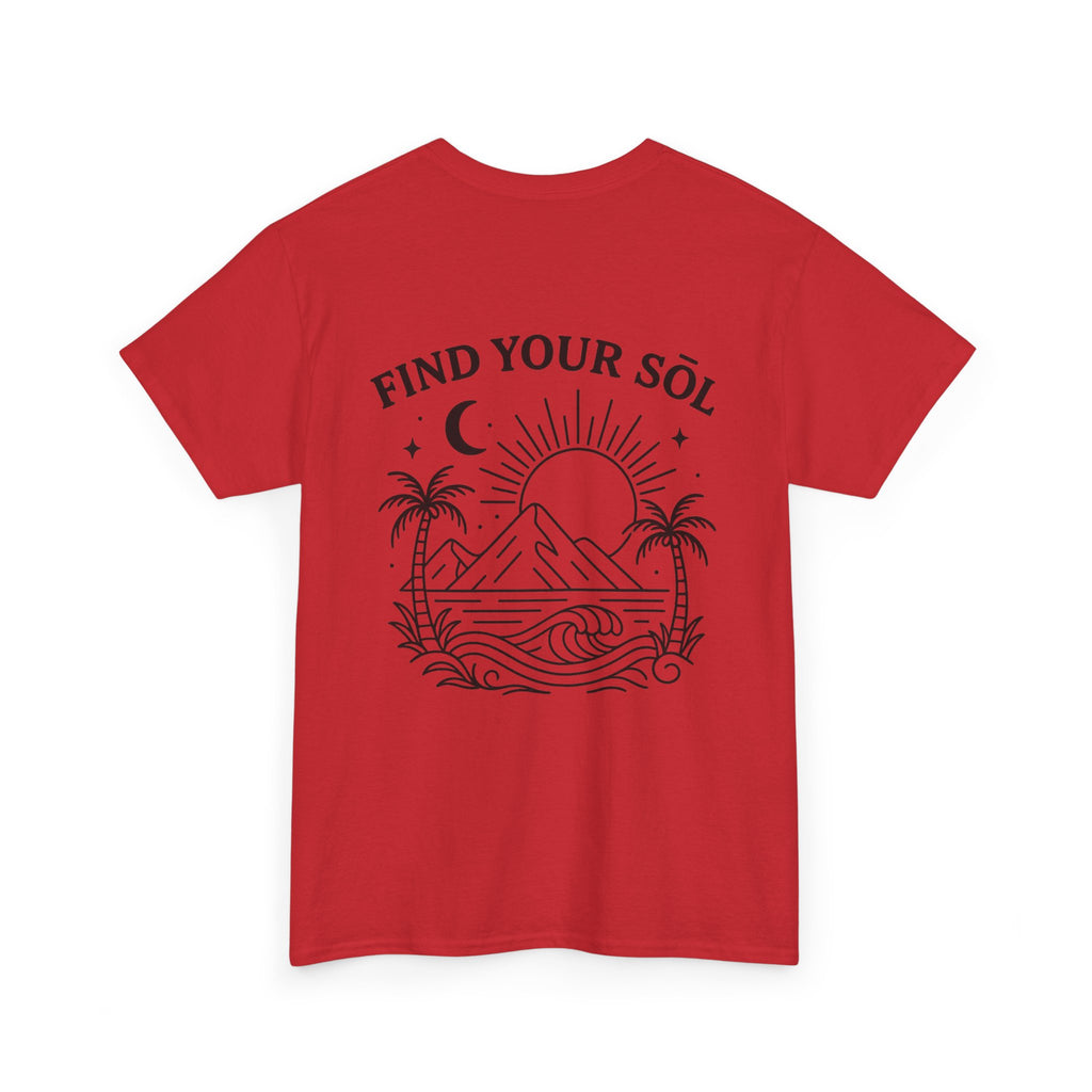 Sōl™ Clothing - Sunshine Vibes Unisex Heavy Cotton Tee - Find Your SŌL, Summer Gift, Nature Lover T-Shirt, Festival Wear, Graphic Tee, Plant Lover Apparel