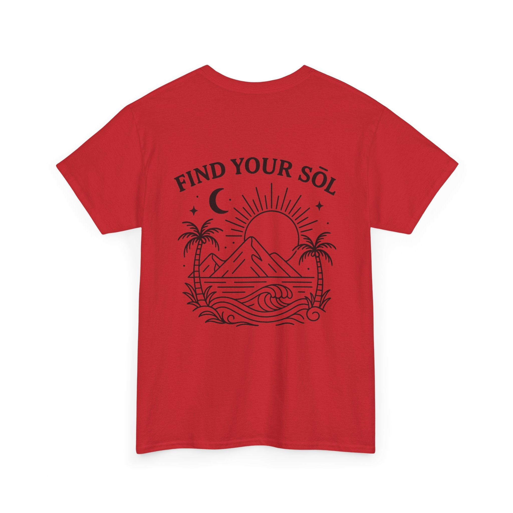 Sōl™ Clothing - Sunshine Vibes Unisex Heavy Cotton Tee - Find Your SŌL, Summer Gift, Nature Lover T-Shirt, Festival Wear, Graphic Tee, Plant Lover Apparel