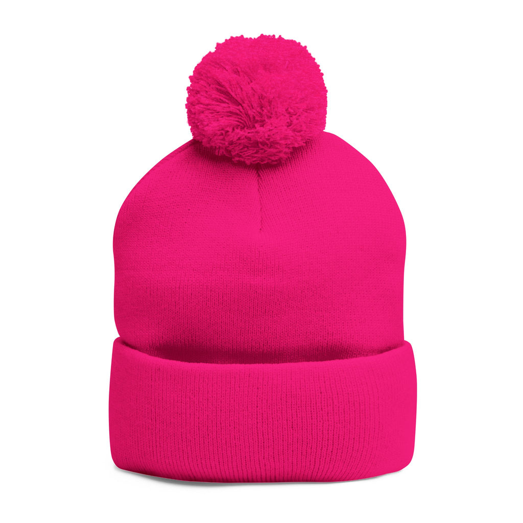 Sōl™ Clothing - Cozy Pom-Pom Knit Cap - Perfect for Winter Fashion, Ski Trips, Gift for Her, Embroidered Beanie, Casual Accessories