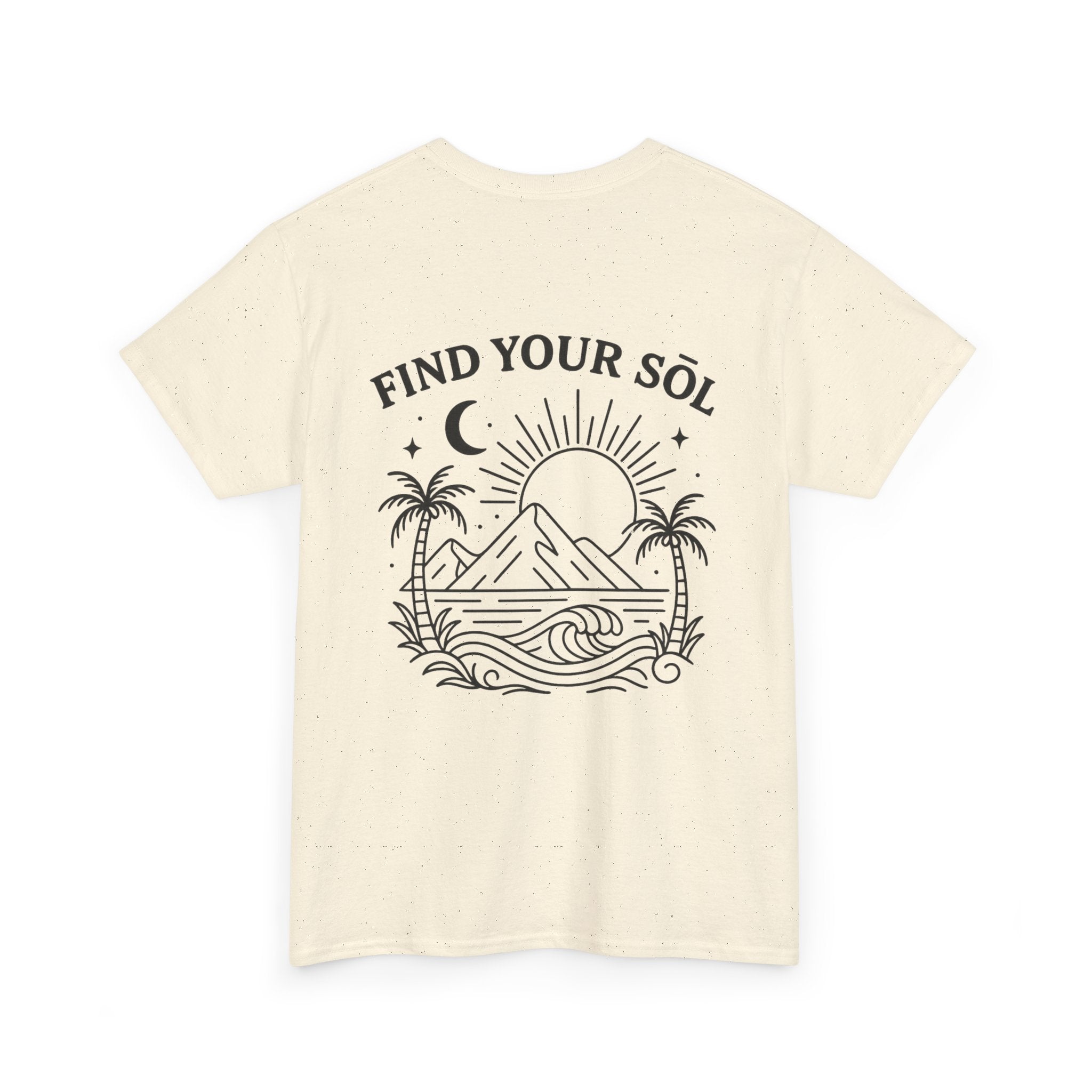 Sōl™ Clothing - Find Your SŌL Unisex Heavy Cotton Tee - Relaxed Fit, Comfortable Outfit, Gift for Friends, Summer Fashion, Inspirational Wear
