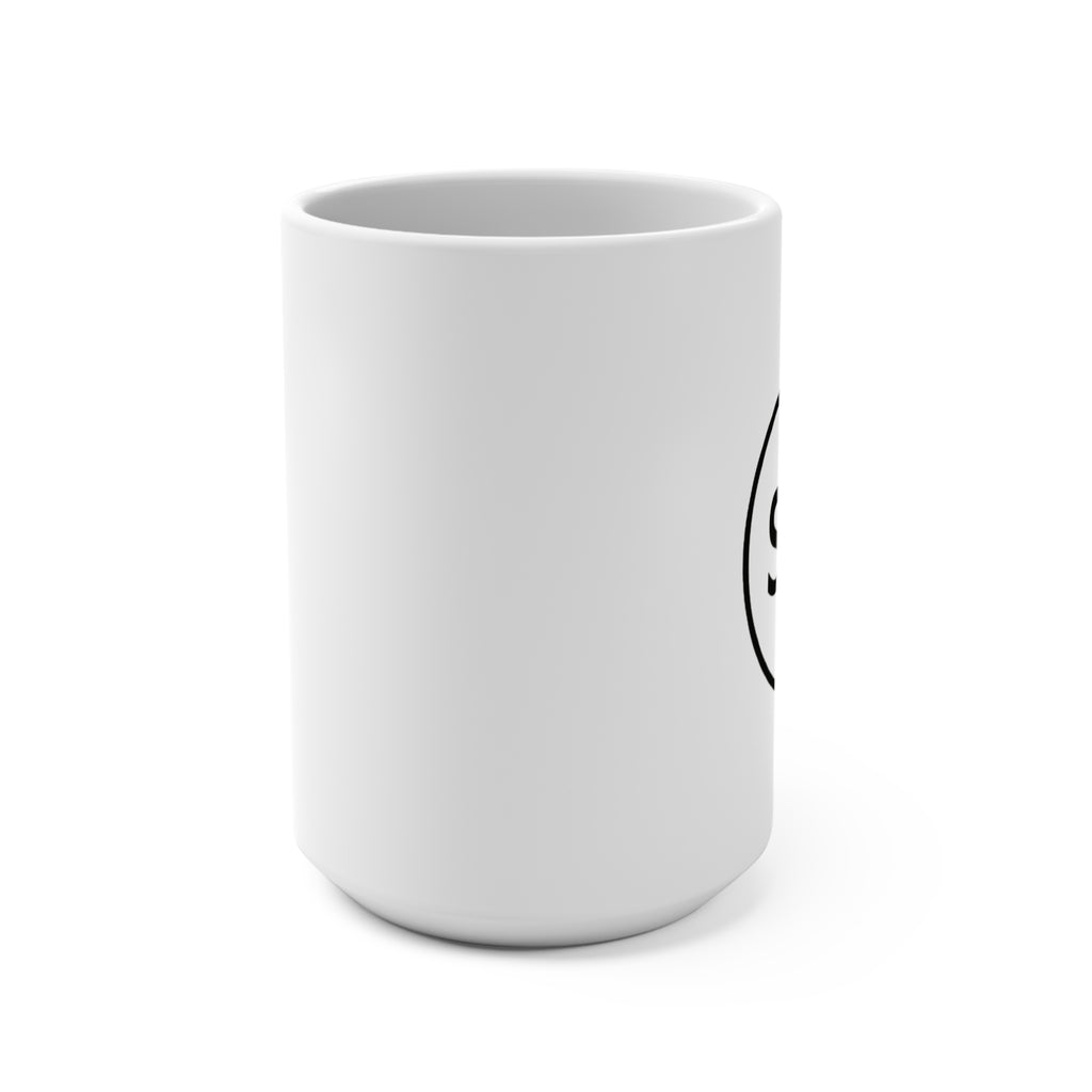 Sōl™ Clothing - Modern Minimalist 15oz Mug, Unique Coffee Cup, Black and White Tea Mug, Stylish Gift for Tea Lovers, Home Decor