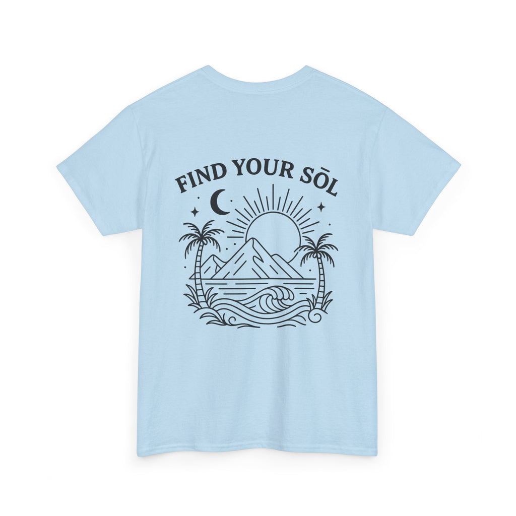 Sōl™ Clothing - Find Your SŌL Unisex Heavy Cotton Tee - Relaxed Fit, Comfortable Outfit, Gift for Friends, Summer Fashion, Inspirational Wear