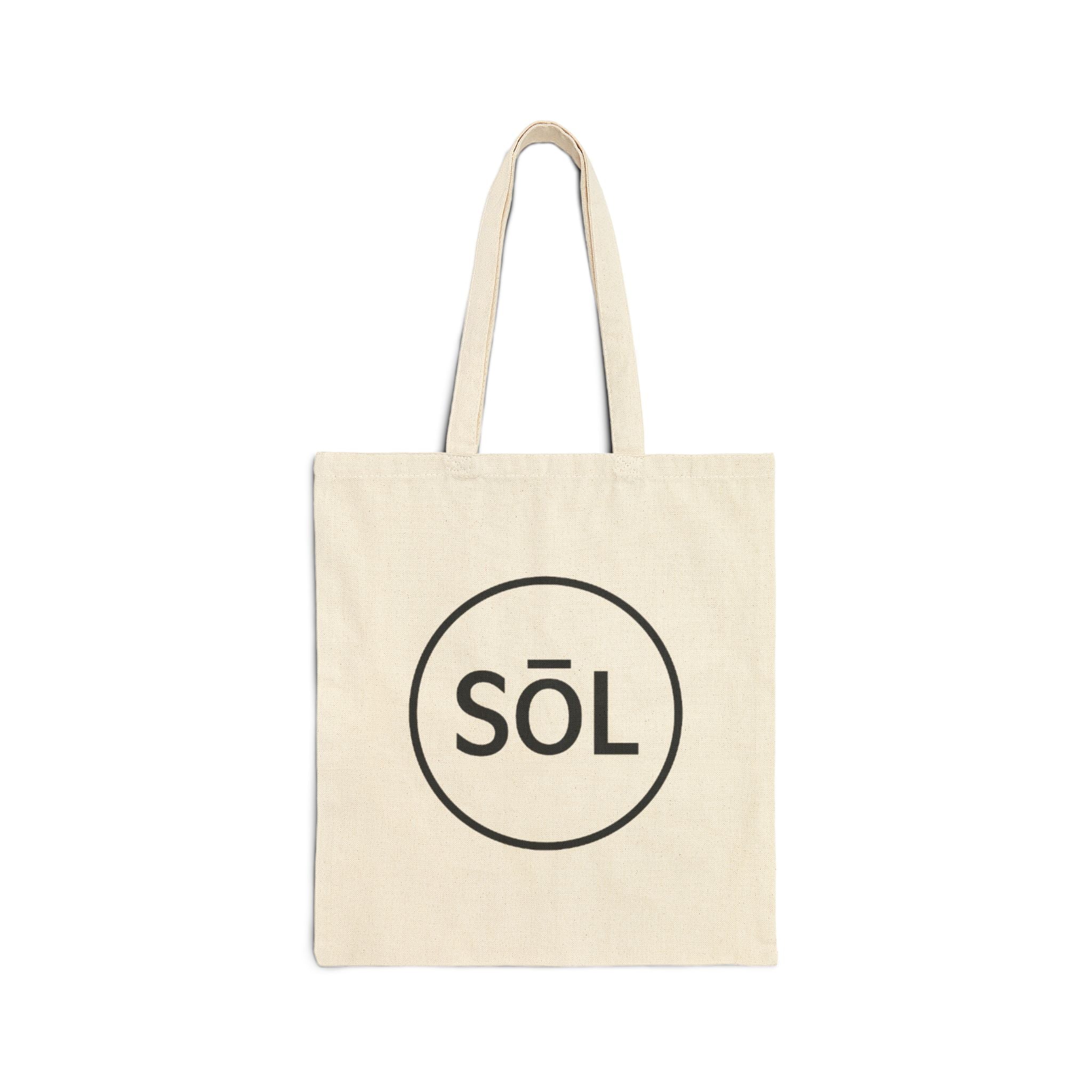 Sōl™ Clothing - Sustainable Cotton Canvas Tote Bag | Minimalist Tote, Eco-Friendly Shopping Bag, Gift for Her, Everyday Carry, Reusable Grocery Tote