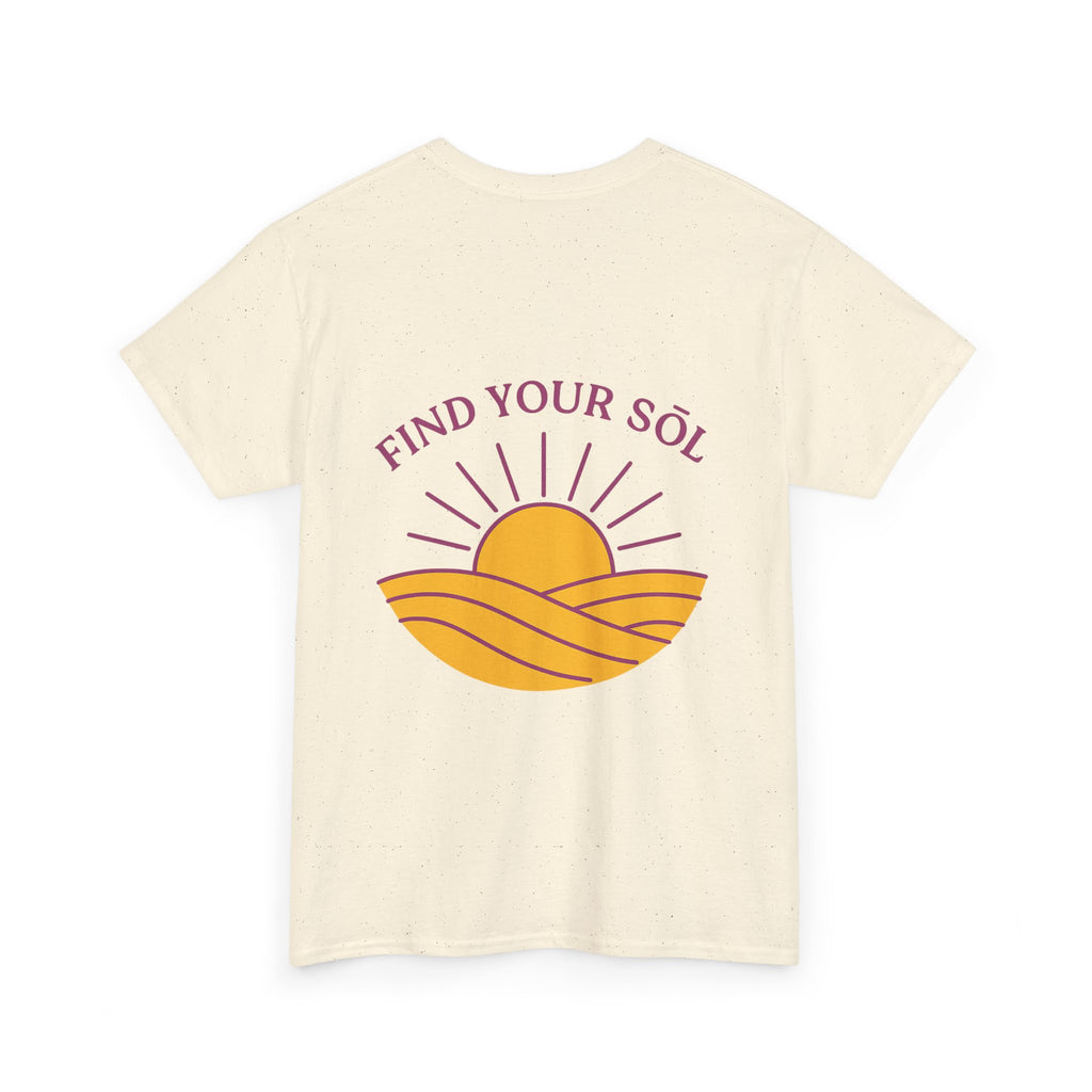 Sōl™ Clothing - Find Your SŌL Unisex Heavy Cotton Tee - Relaxed Fit, Comfortable Outfit, Gift for Friends, Summer Fashion, Inspirational Wear